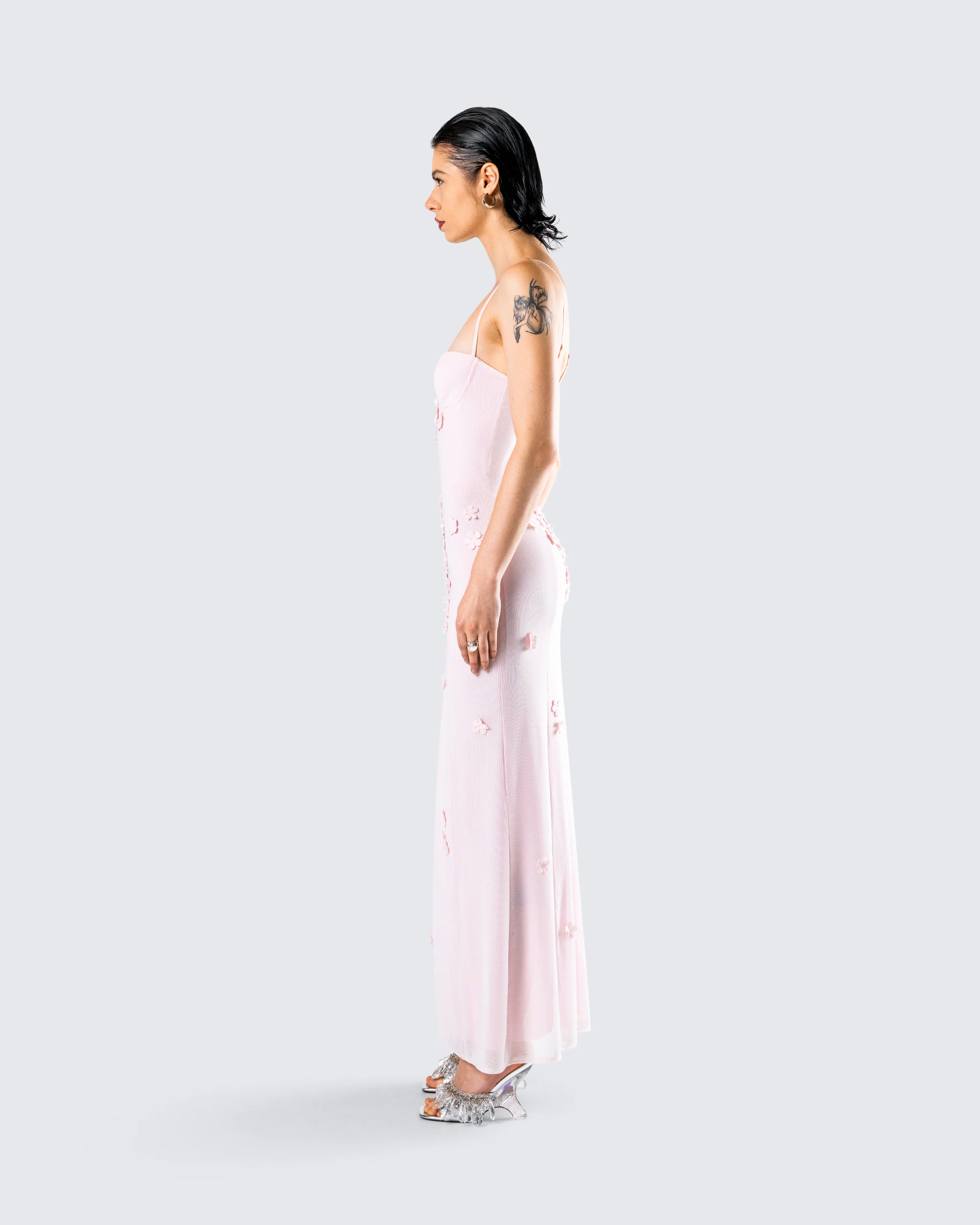 Astoria Pink Floral Maxi Dress - Image 6