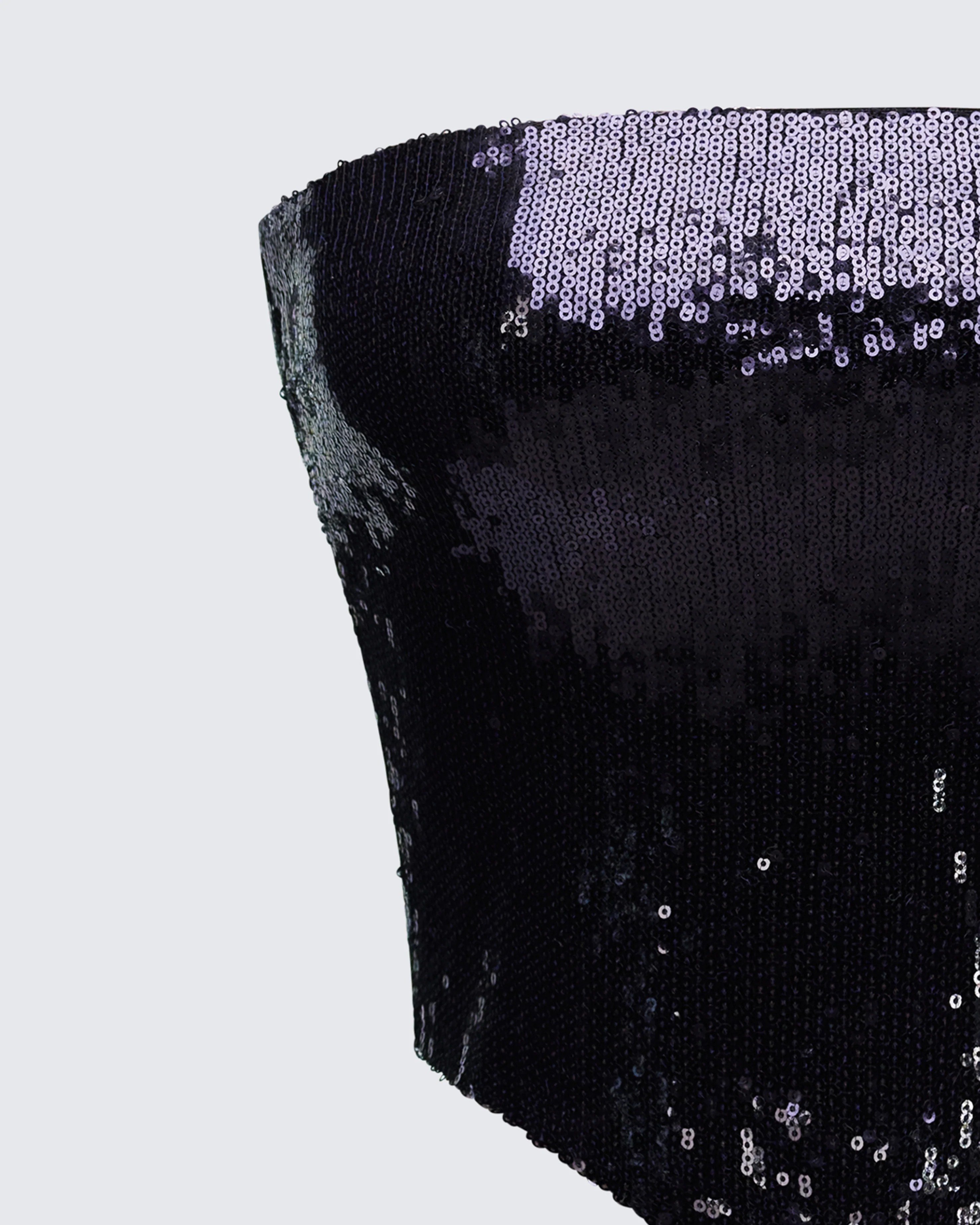 Astraia Black Sequin Bandeau Top - Image 6