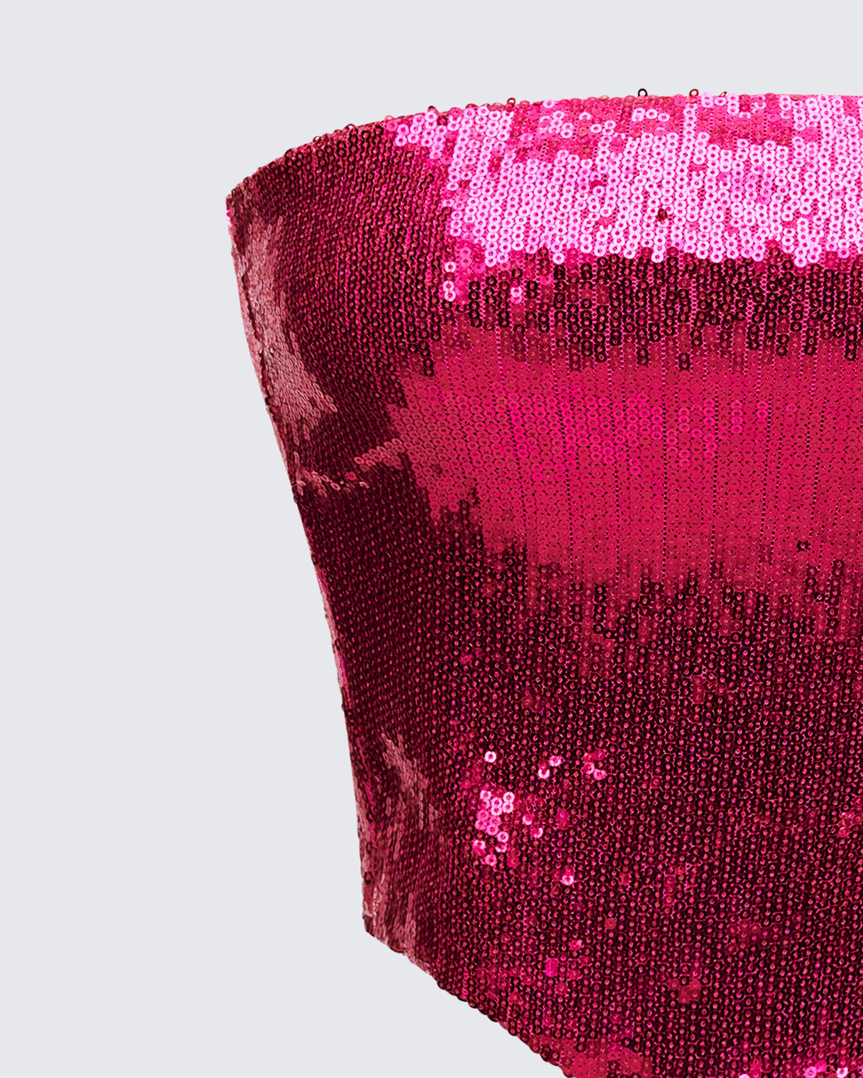 Astraia Pink Sequin Bandeau Top - Image 6