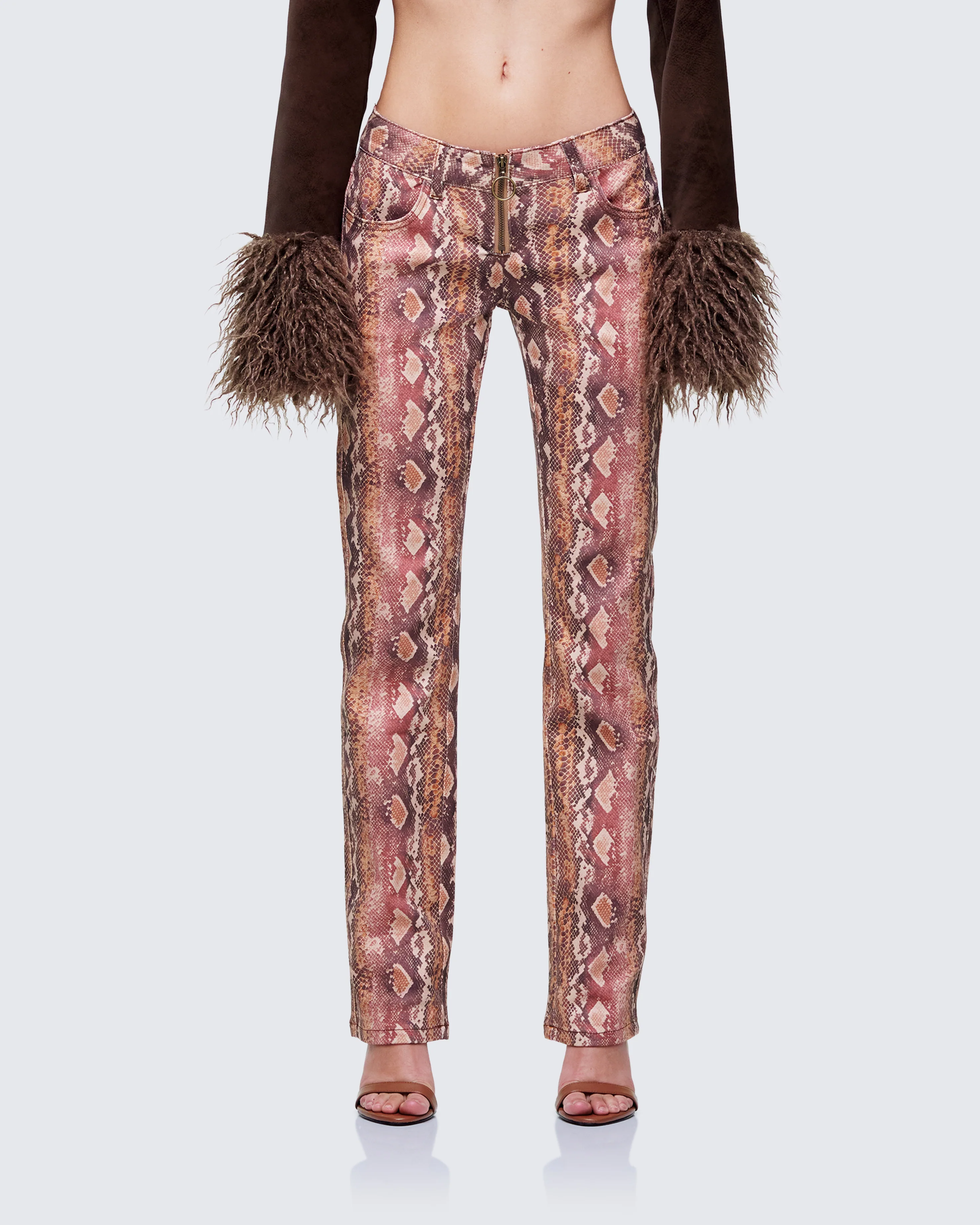 Athena Natural Snake Print Jeans - Image 2