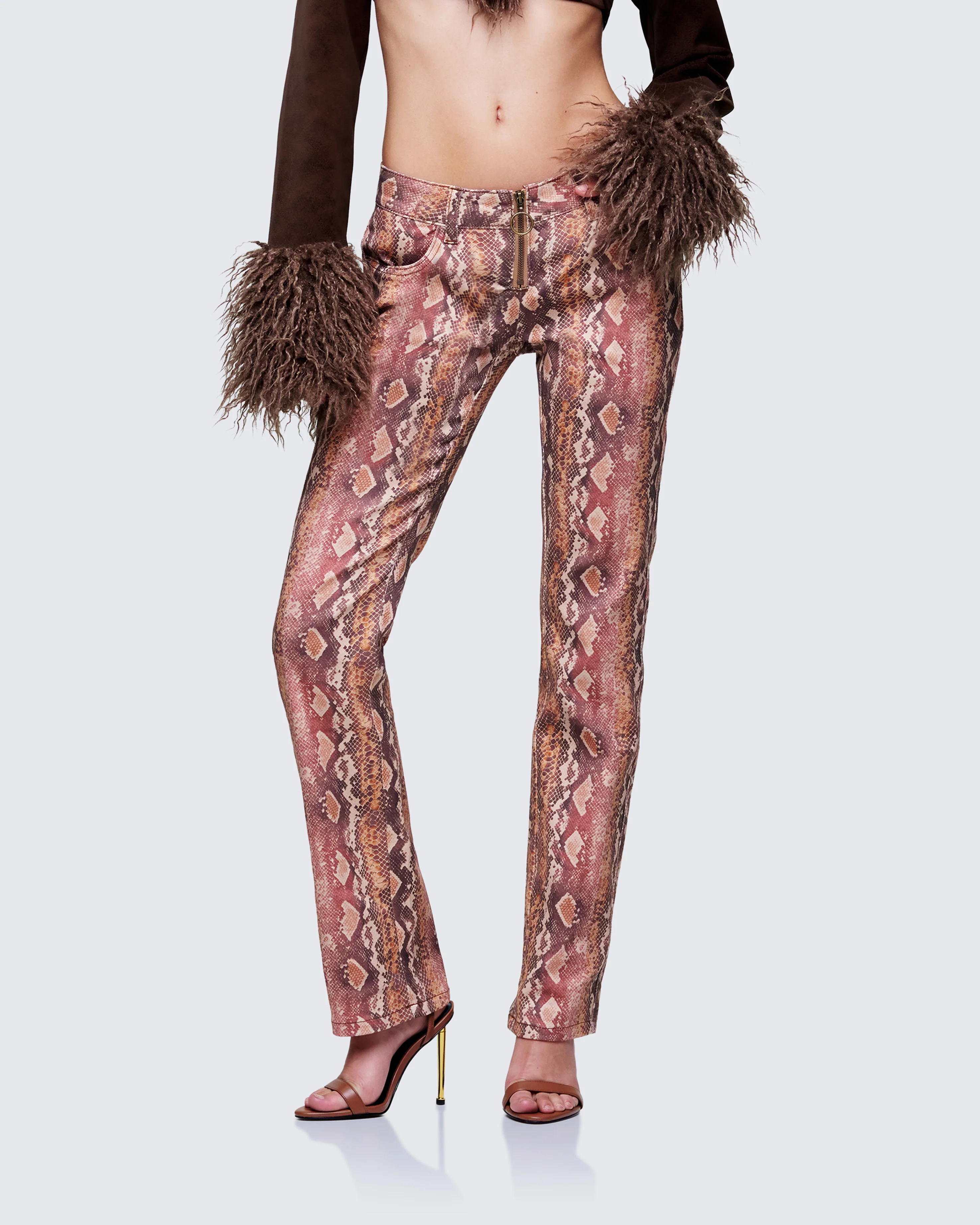 Athena Natural Snake Print Jeans - Image 3