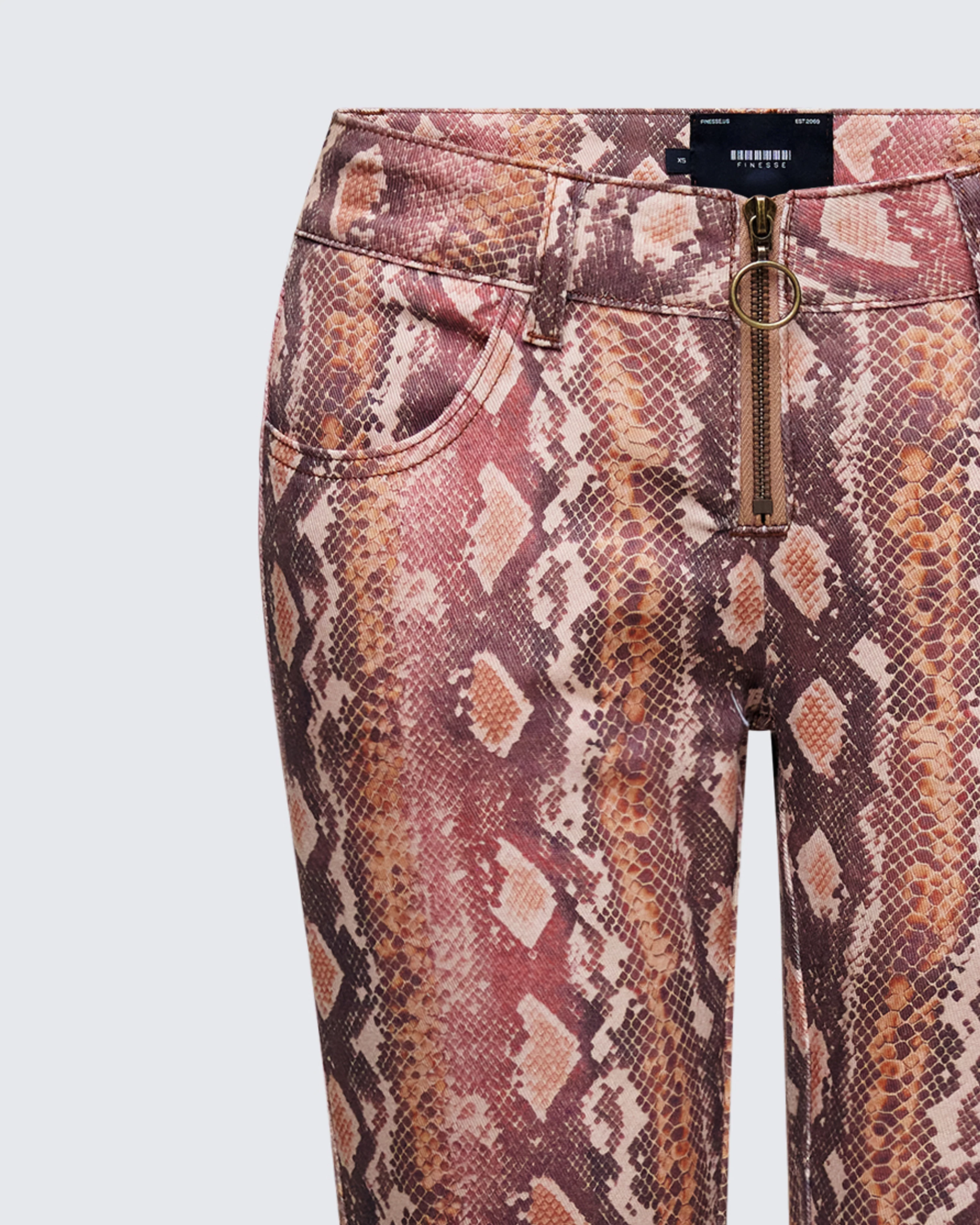 Athena Natural Snake Print Jeans - Image 6