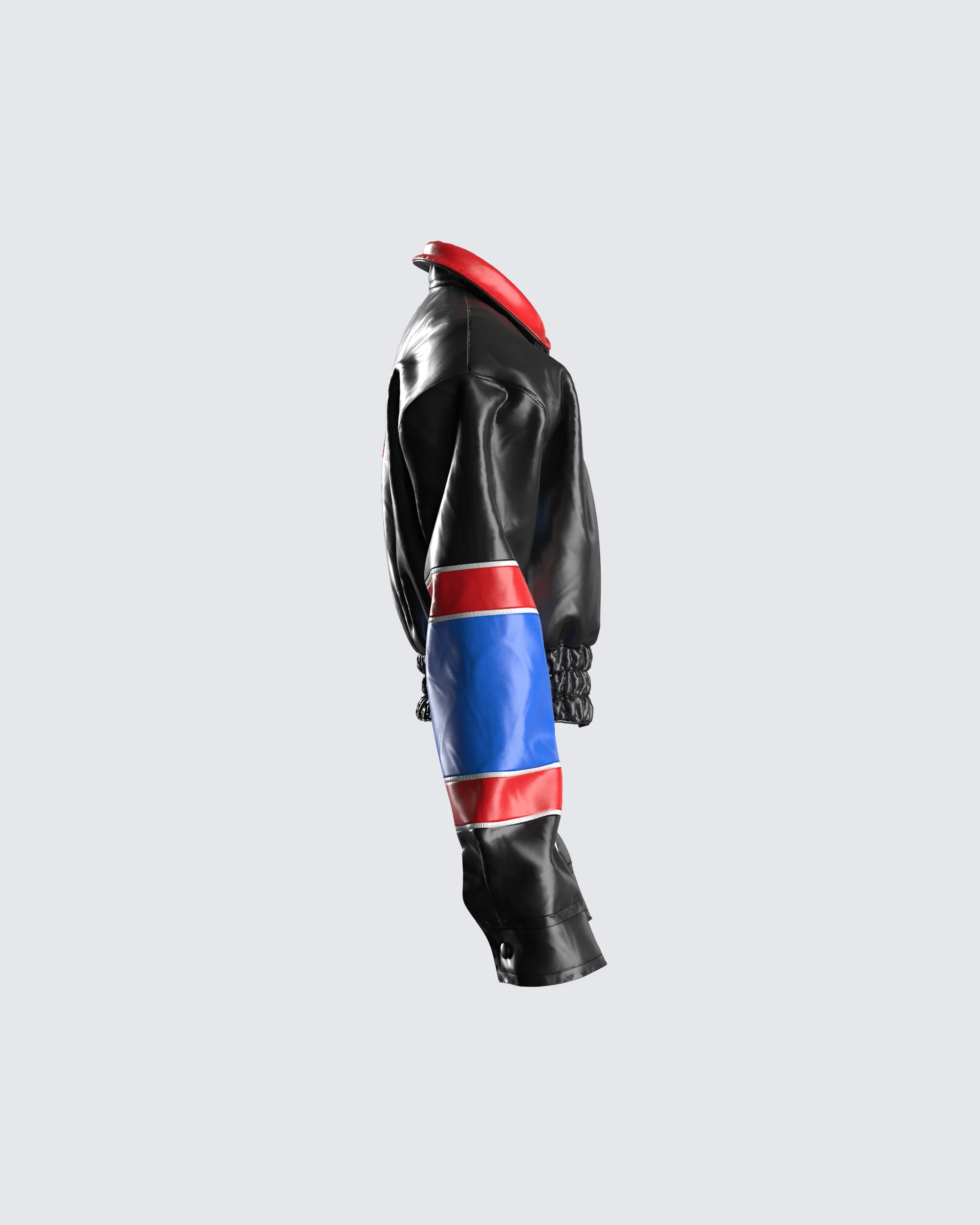 Atlas Black Vegan Leather Jacket - Image 2
