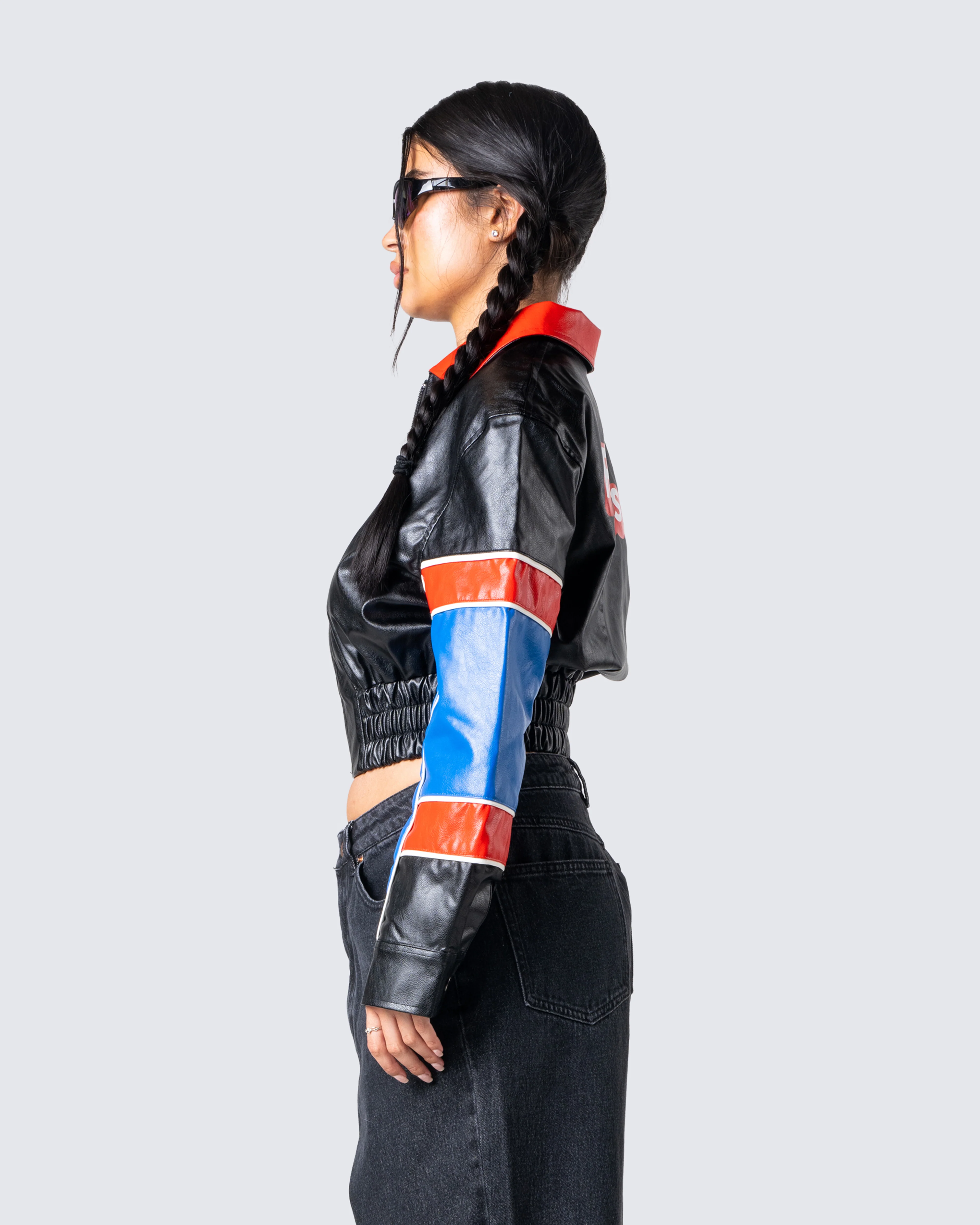 Atlas Black Vegan Leather Jacket - Image 5