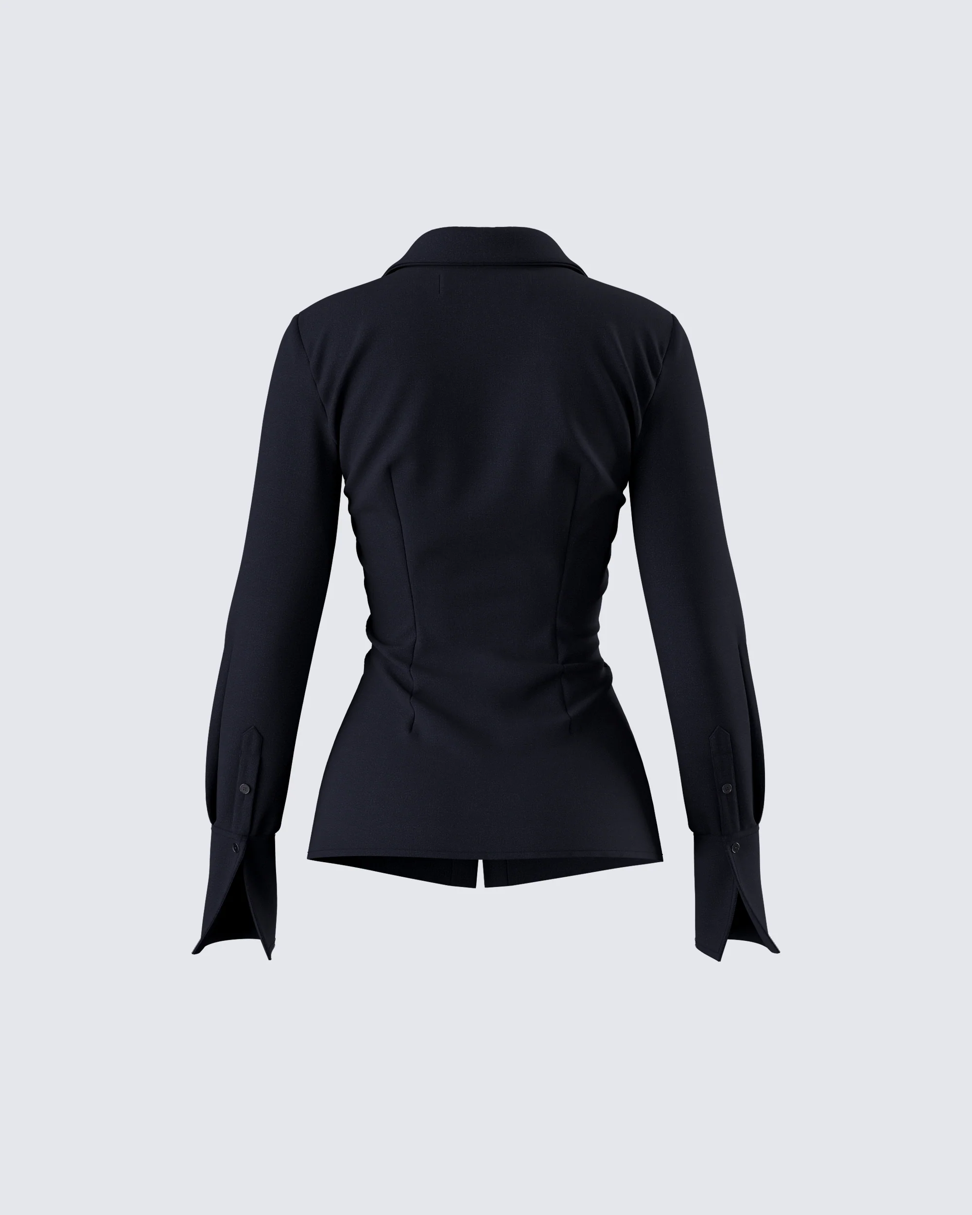 Avyanna Black Fitted Shirt - Image 3