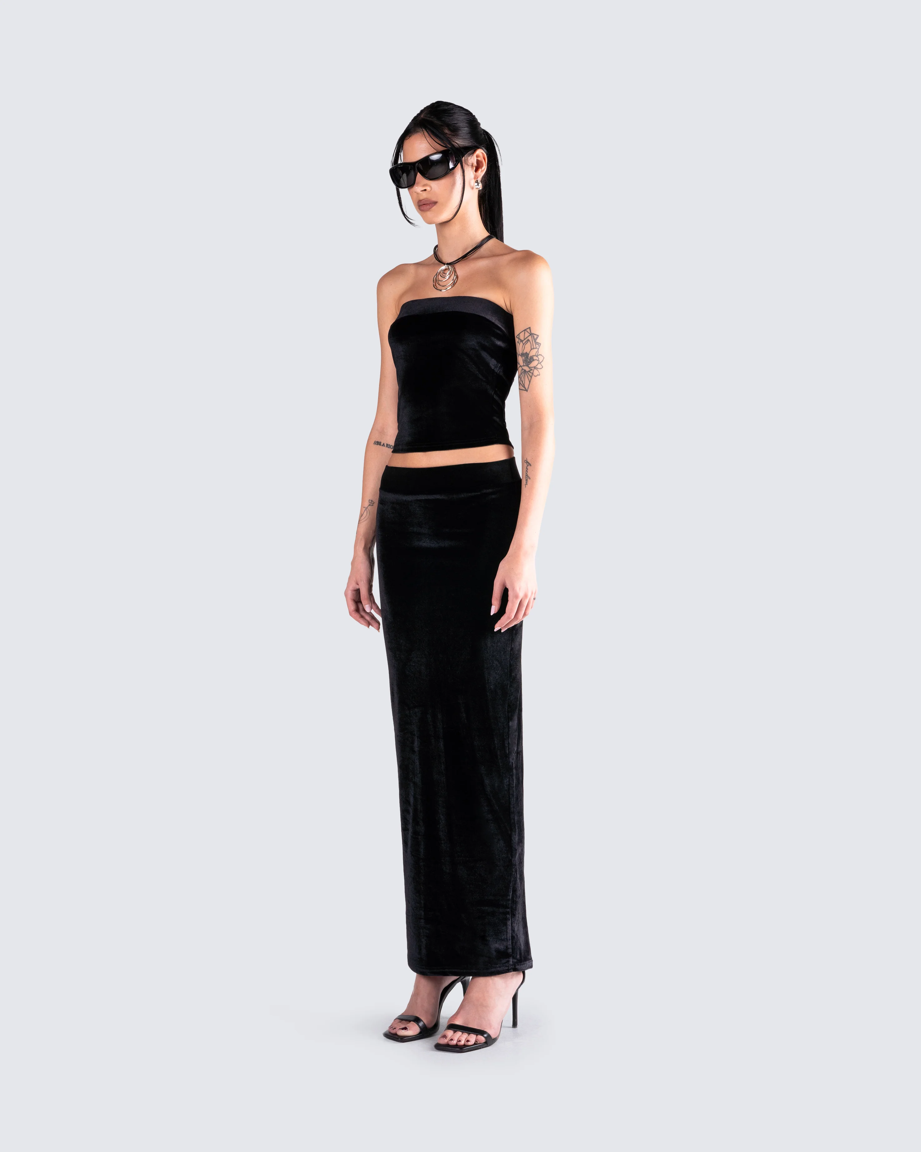 Ayla Black Velvet Tube Top - Image 5