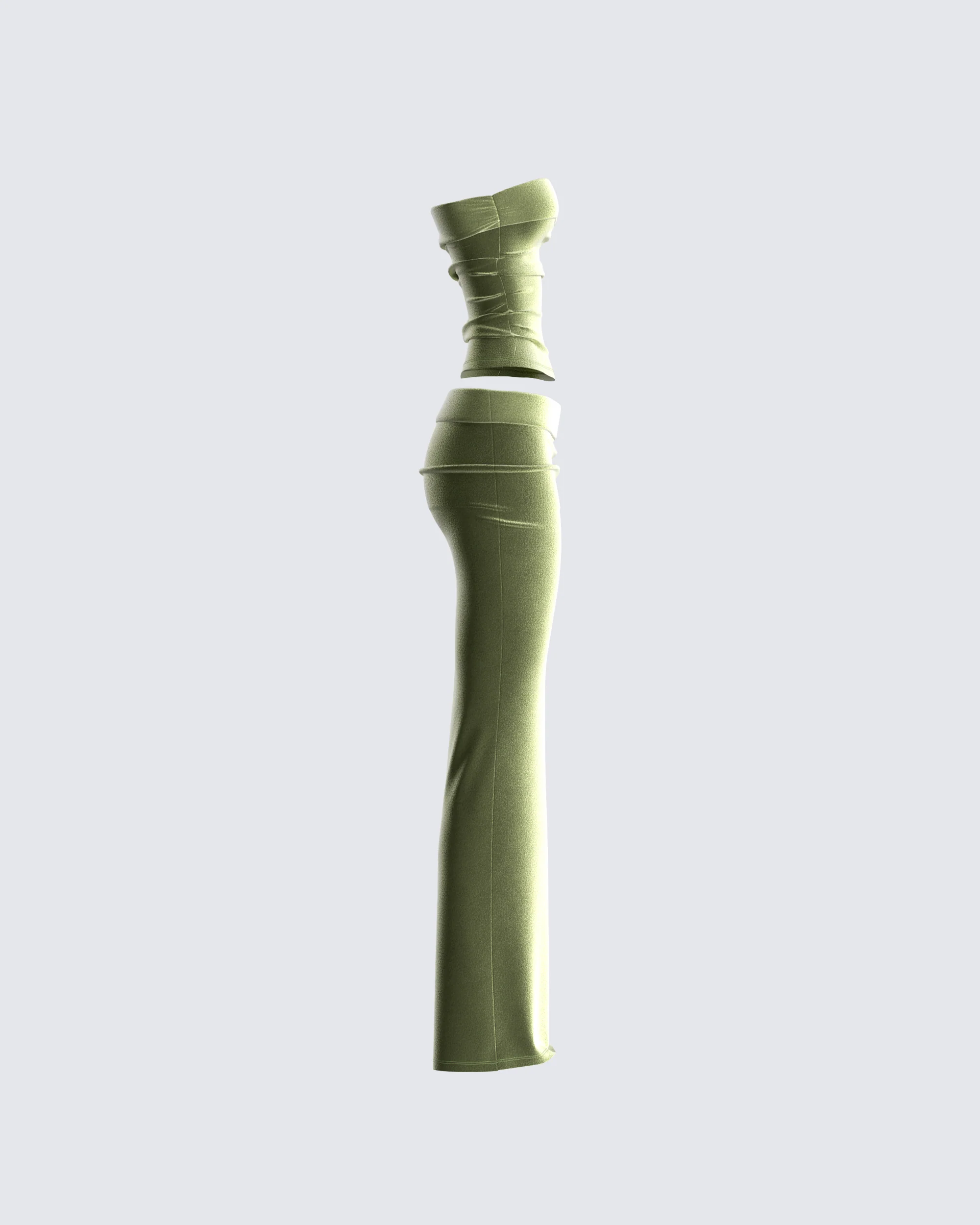 Ayla Olive Green Velvet Set - Image 2