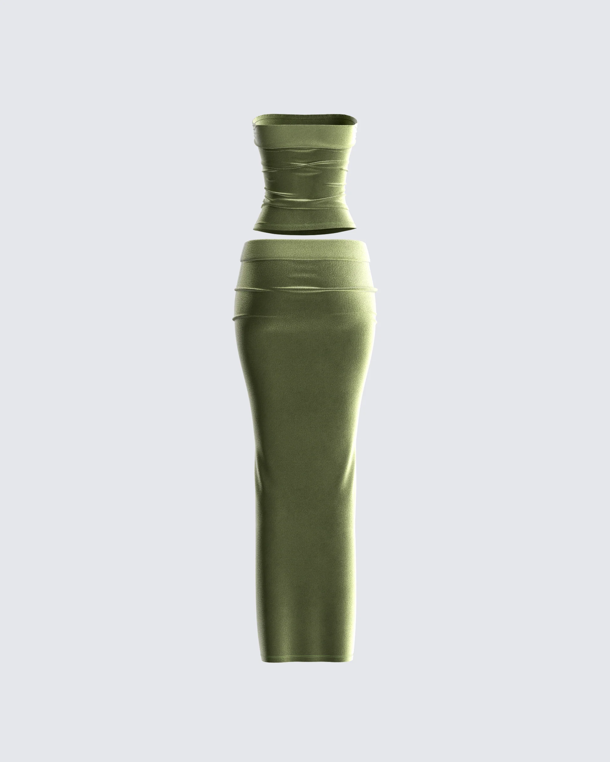 Ayla Olive Green Velvet Set - Image 3