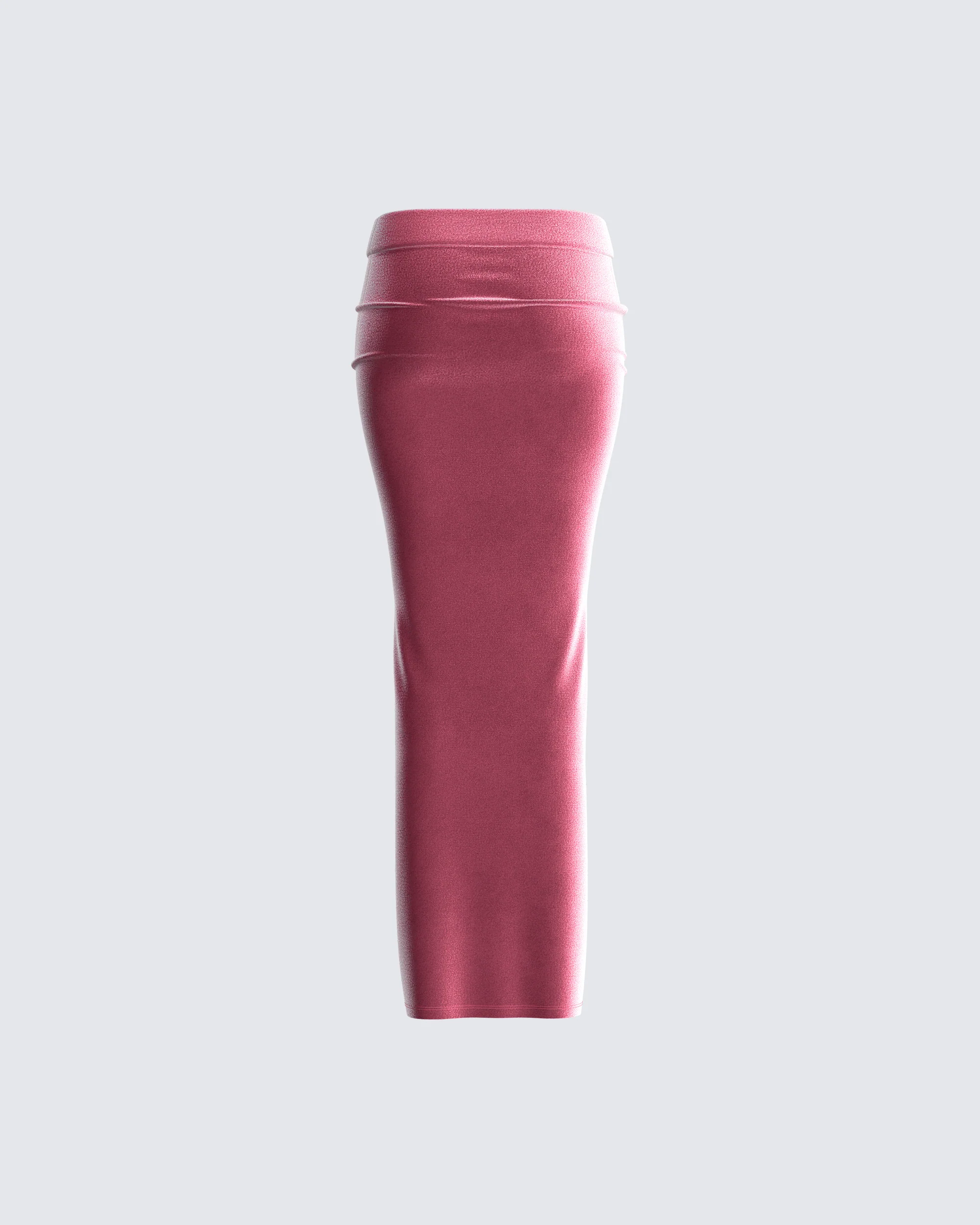 Ayla Pink Velvet Maxi Skirt - Image 3