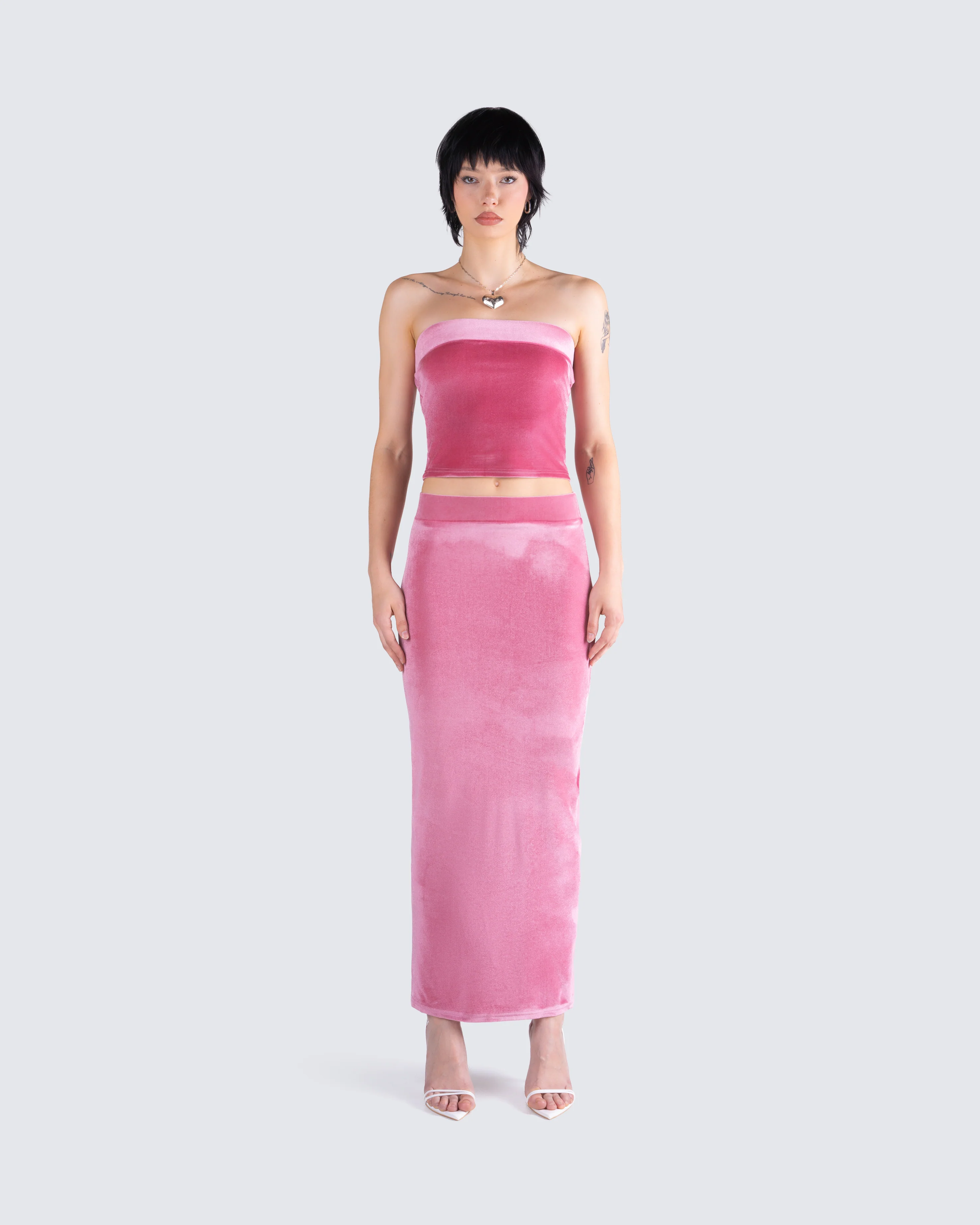 Ayla Pink Velvet Set - Image 4