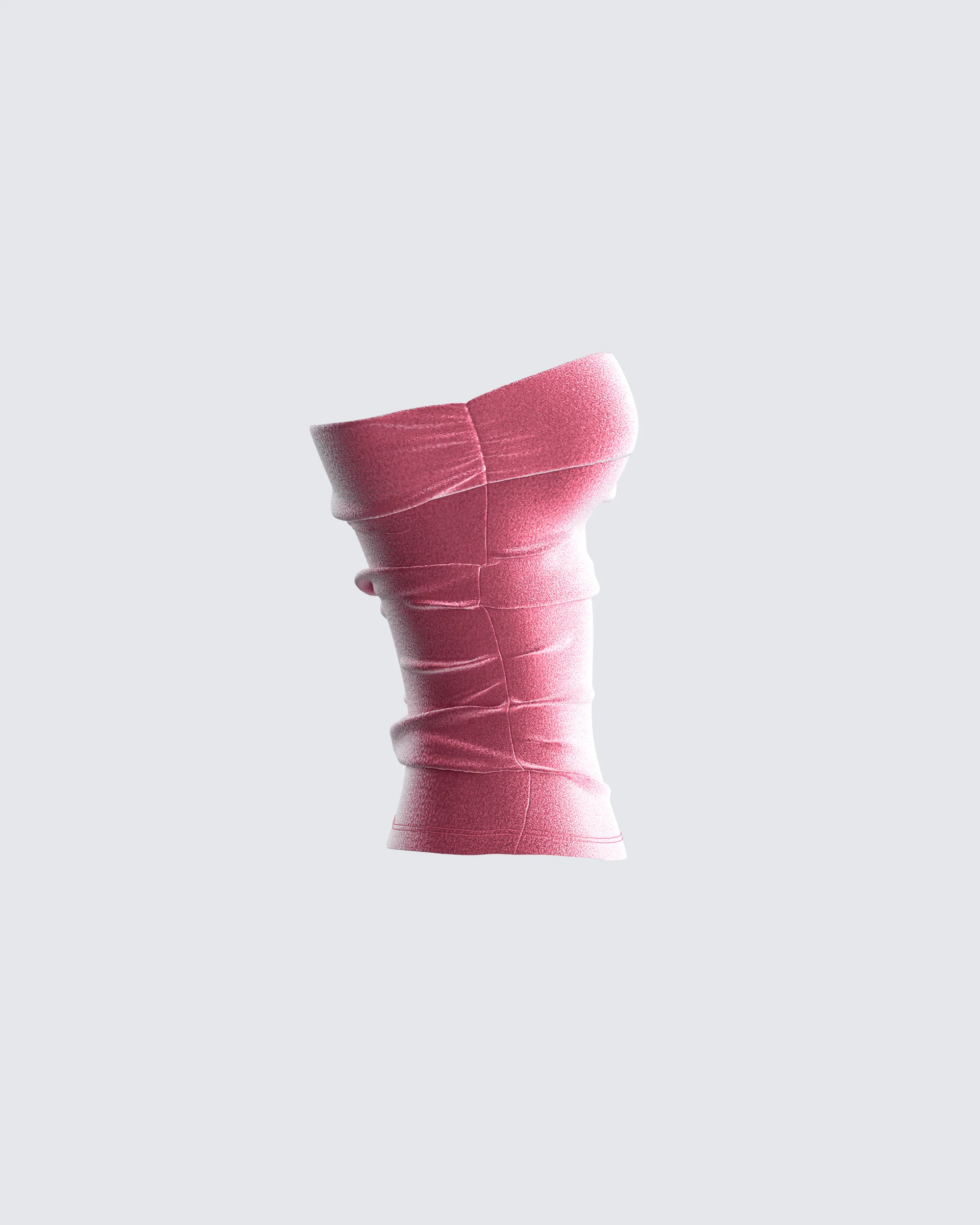 Ayla Pink Velvet Tube Top - Image 2