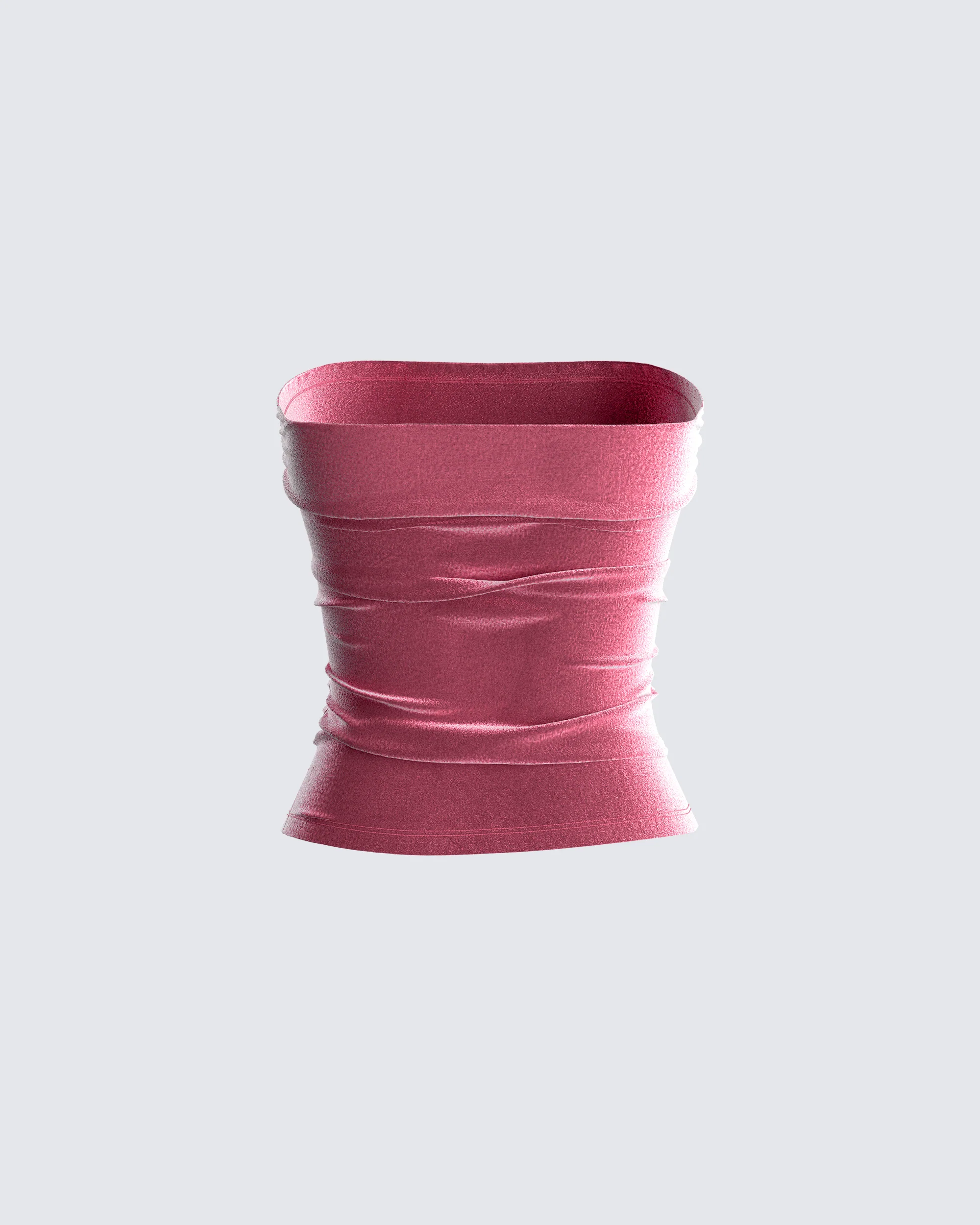 Ayla Pink Velvet Tube Top - Image 3