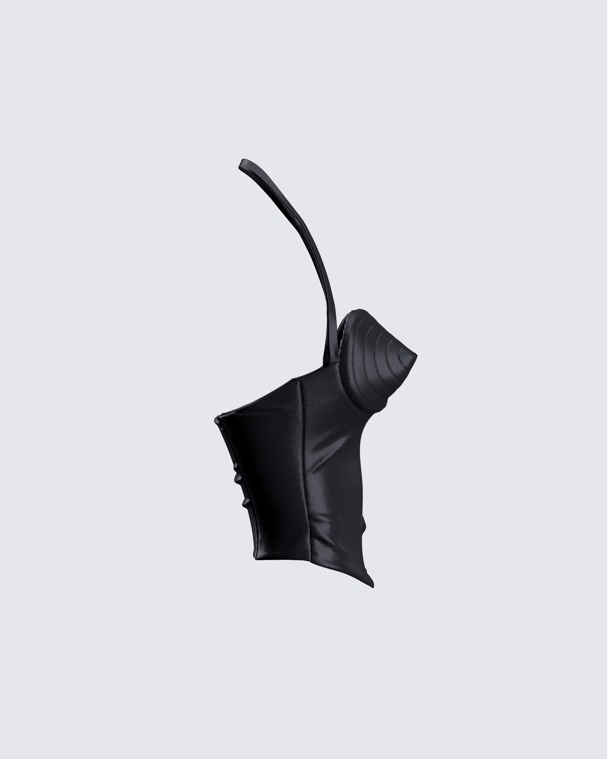 Badu Black Satin Bustier Top - Image 2