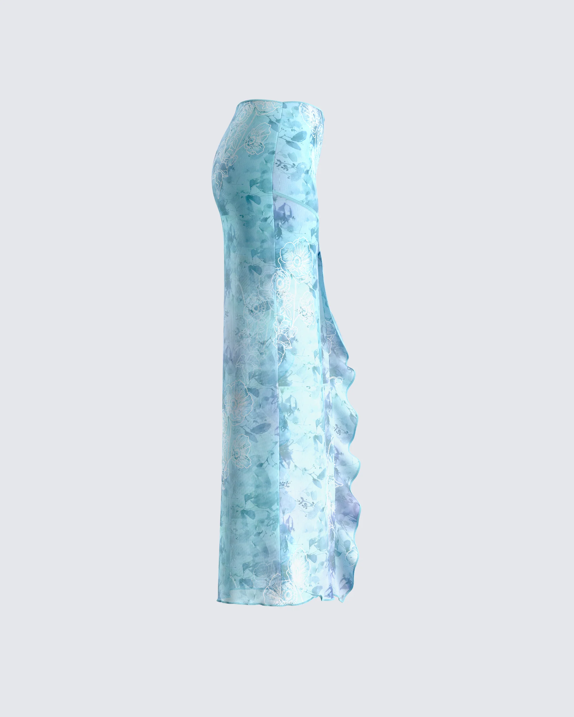 Bahia Mint Floral Print Skirt - Image 2