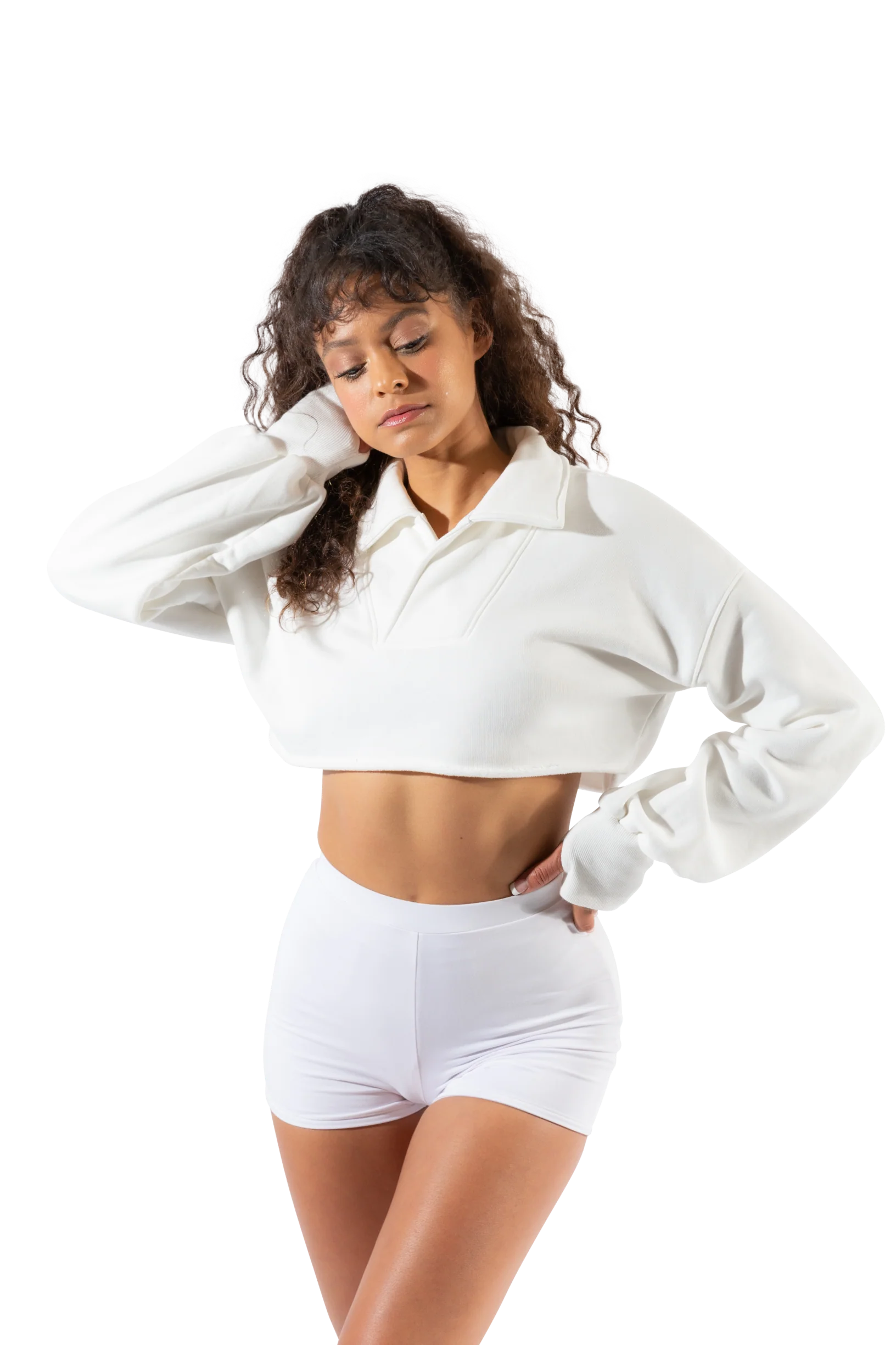 Bella Paradise Cropped Collared Pullover - Image 4