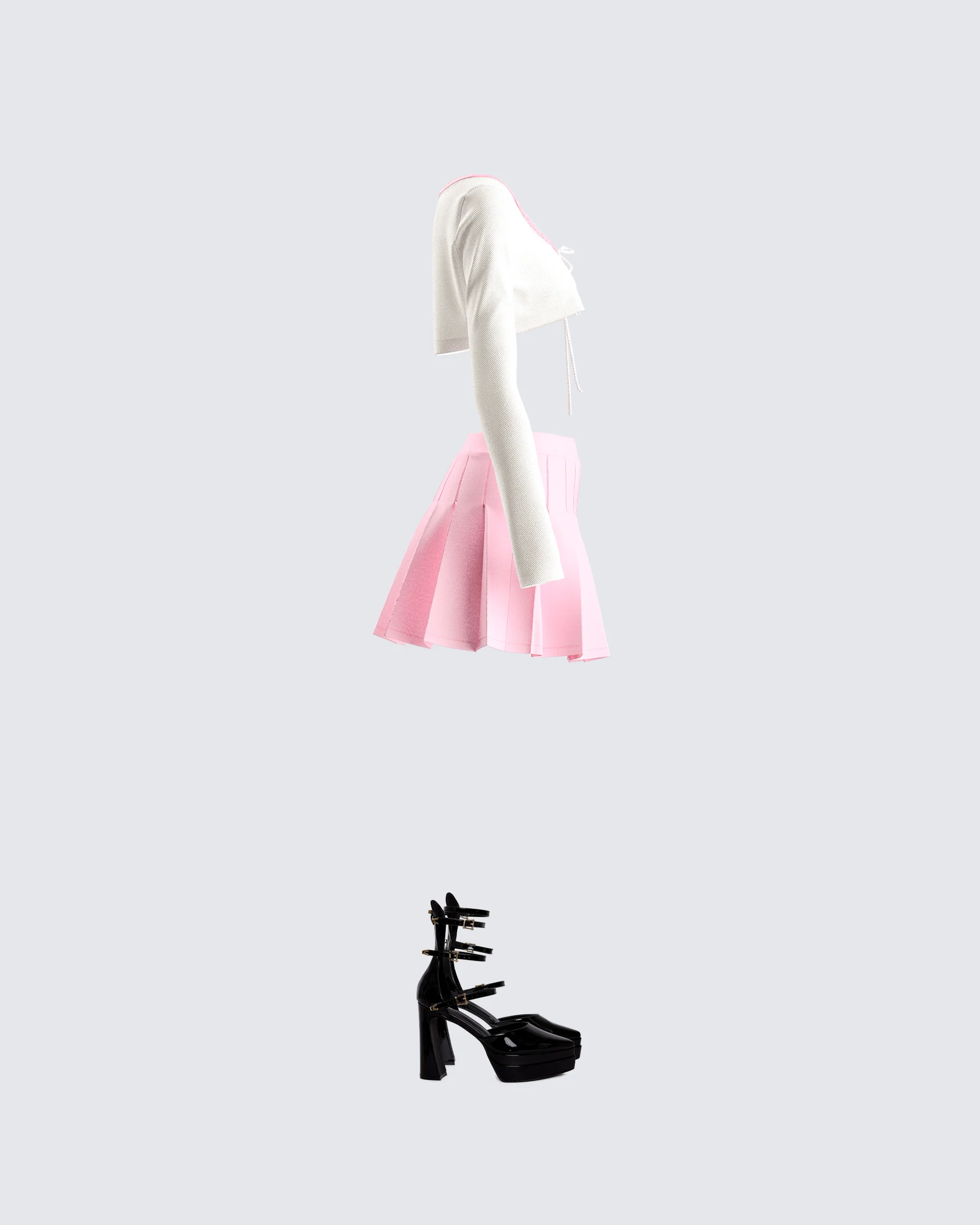 Bella Pink Pleated Set - Image 2