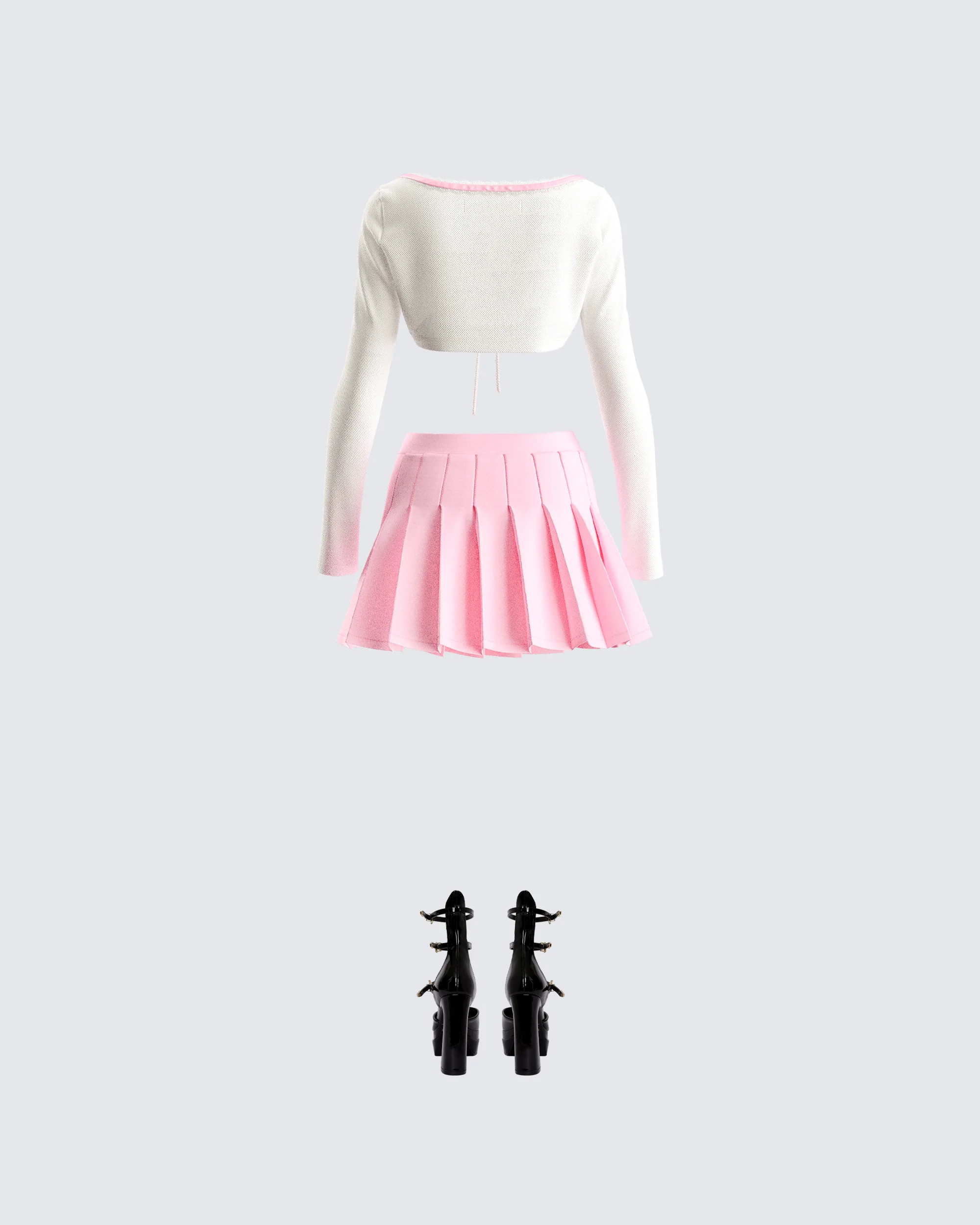 Bella Pink Pleated Set - Image 3