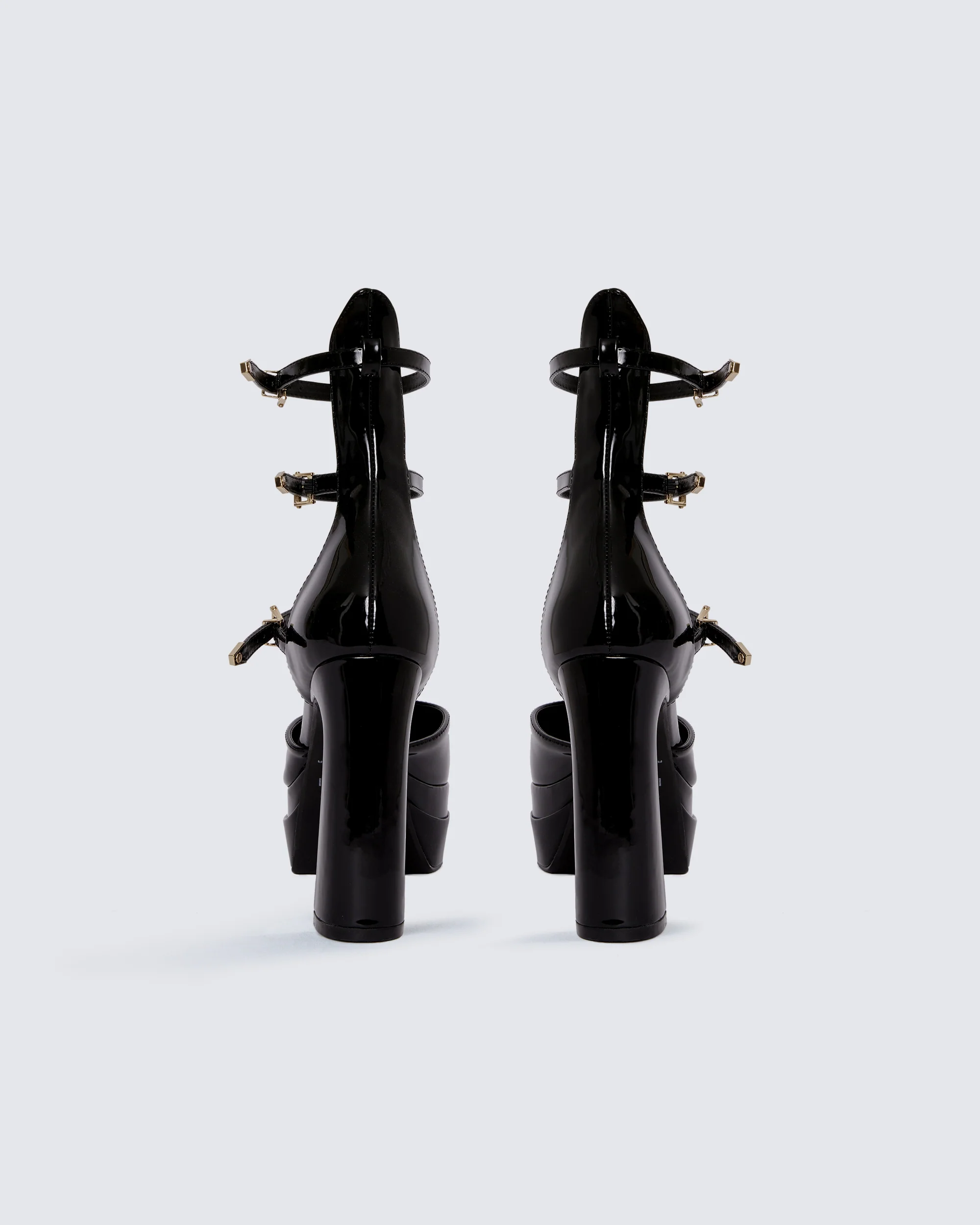 Bernadine Black Platform Heels - Image 3