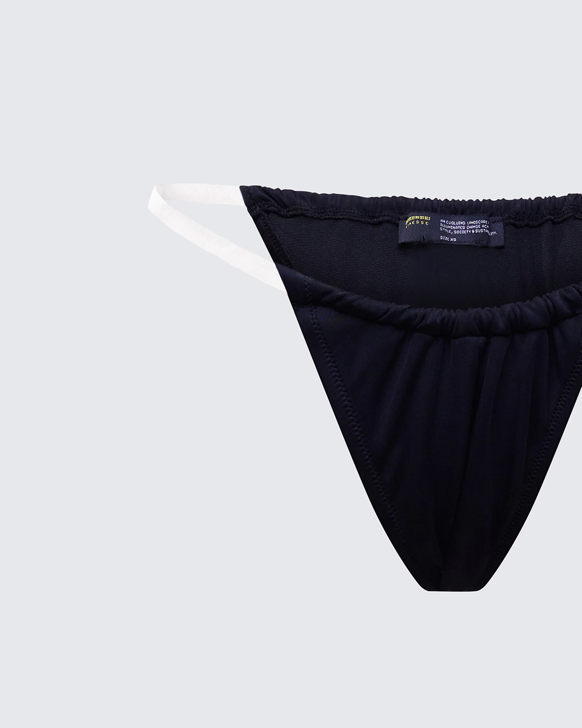 Beth Black Clear Strap Bikini Bottom - Image 6