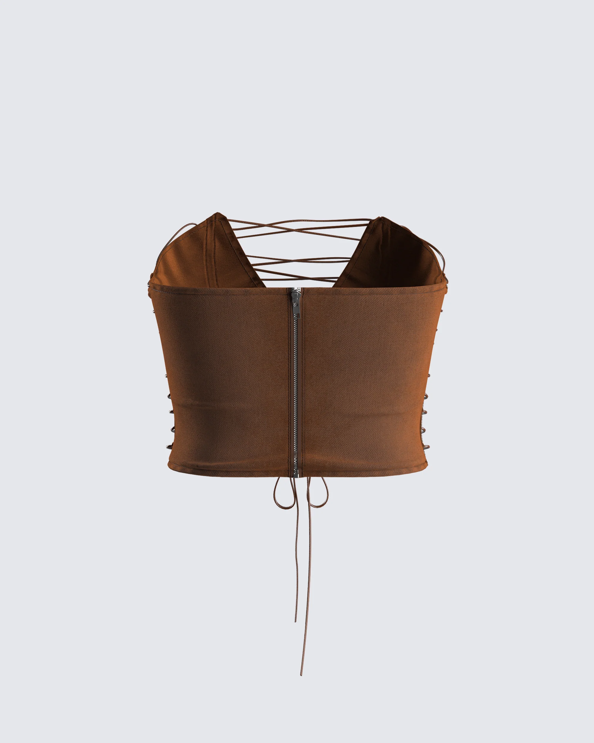 Bette Brown Lace Up Top - Image 3