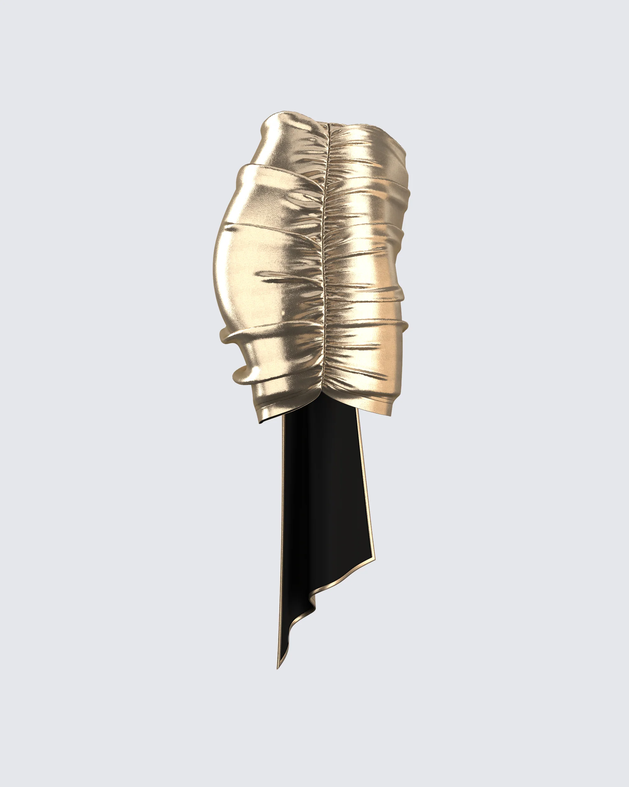Bianca Metallic Gold Drape Skirt - Image 2