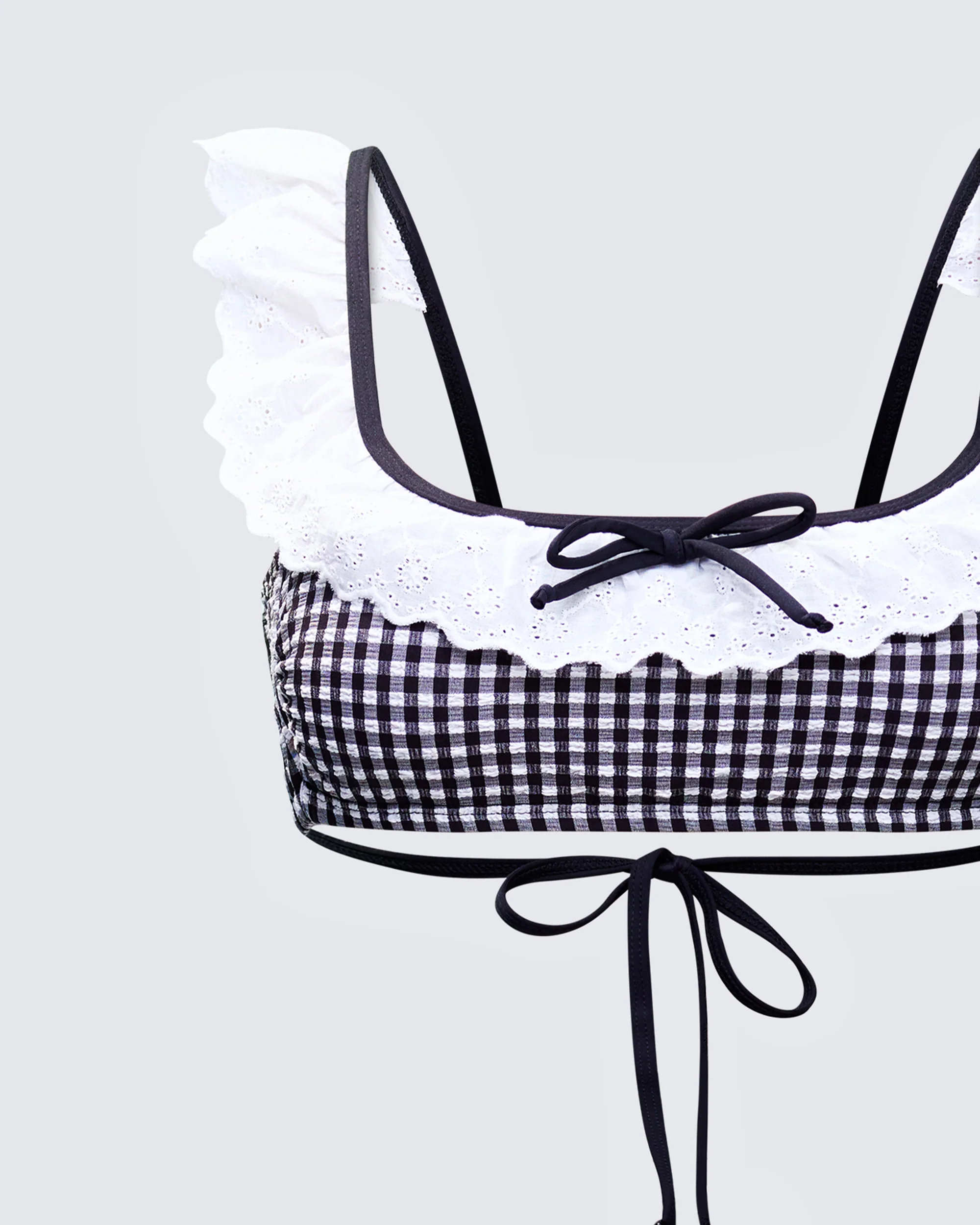 Birdie Multi Gingham Bikini Top - Image 6