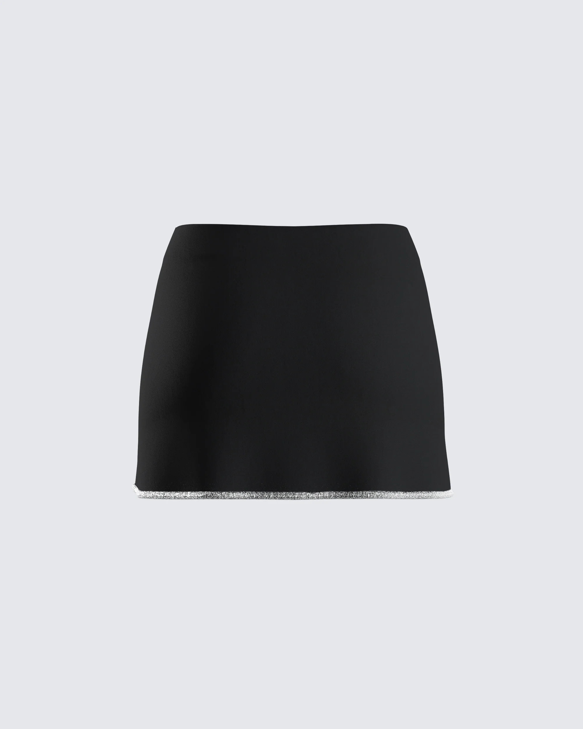 Birgit Black Rhinestone Mini Skirt - Image 3