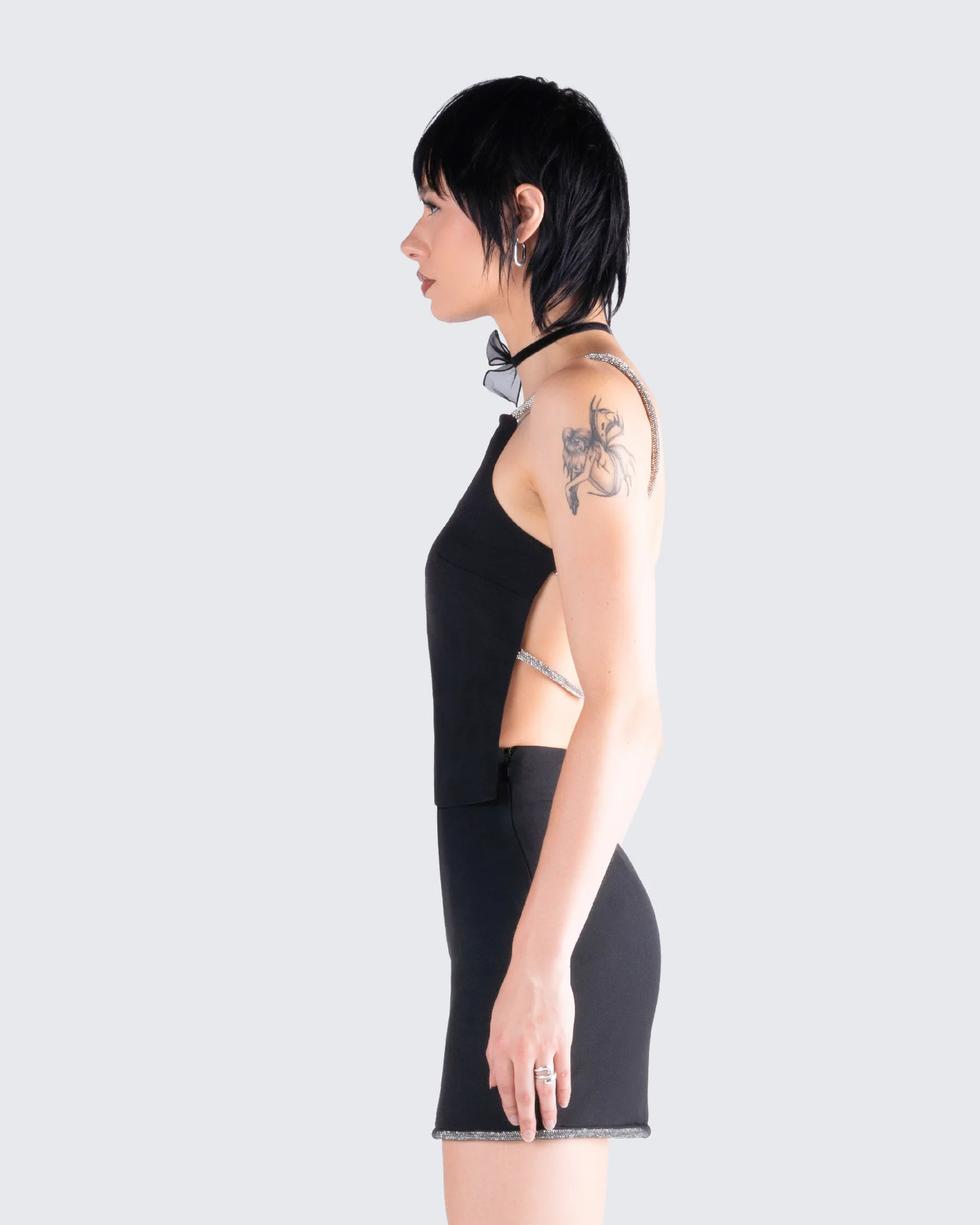 Birgit Black Rhinestone Top - Image 6