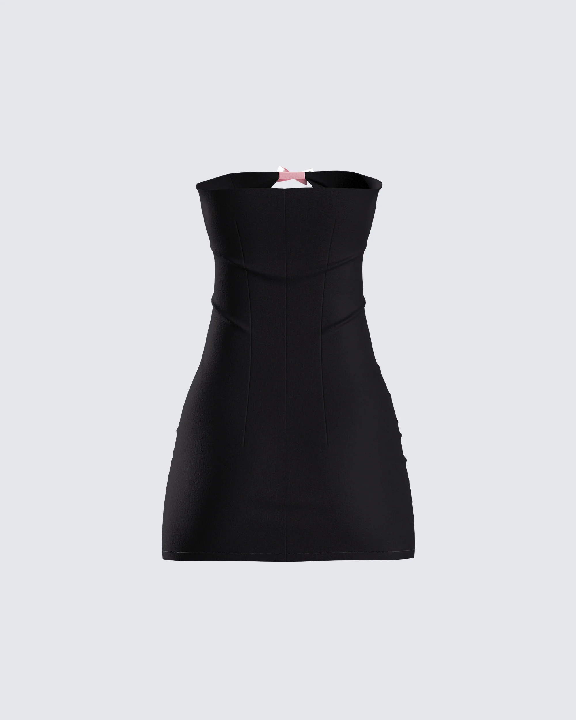 Bodhi Black Satin Bow Mini Dress - Image 3