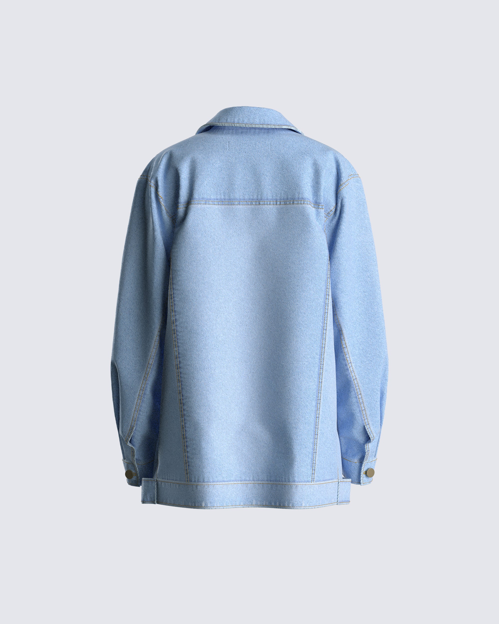 Bree Blue Denim Oversize Jacket - Image 3