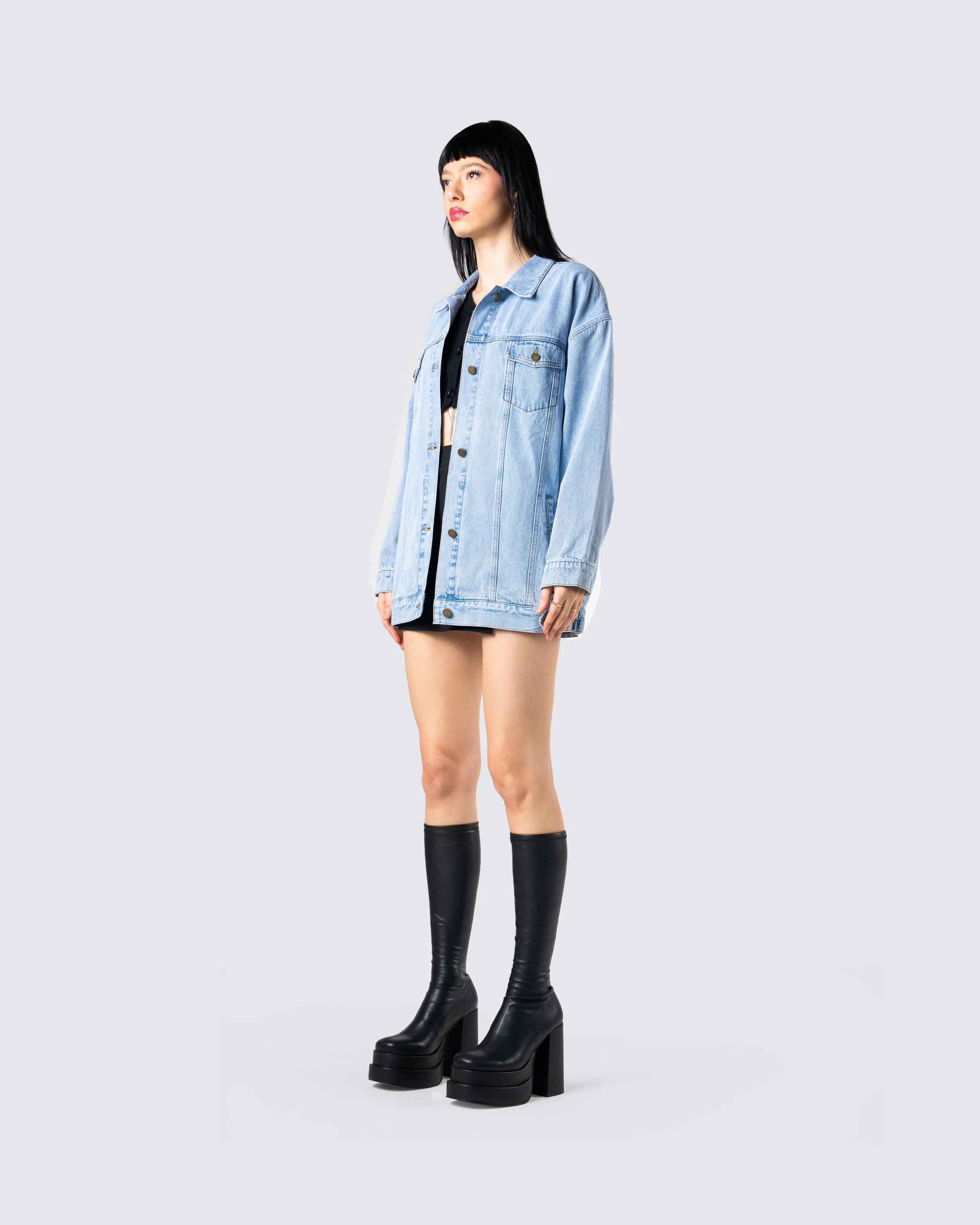 Bree Blue Denim Oversize Jacket - Image 7