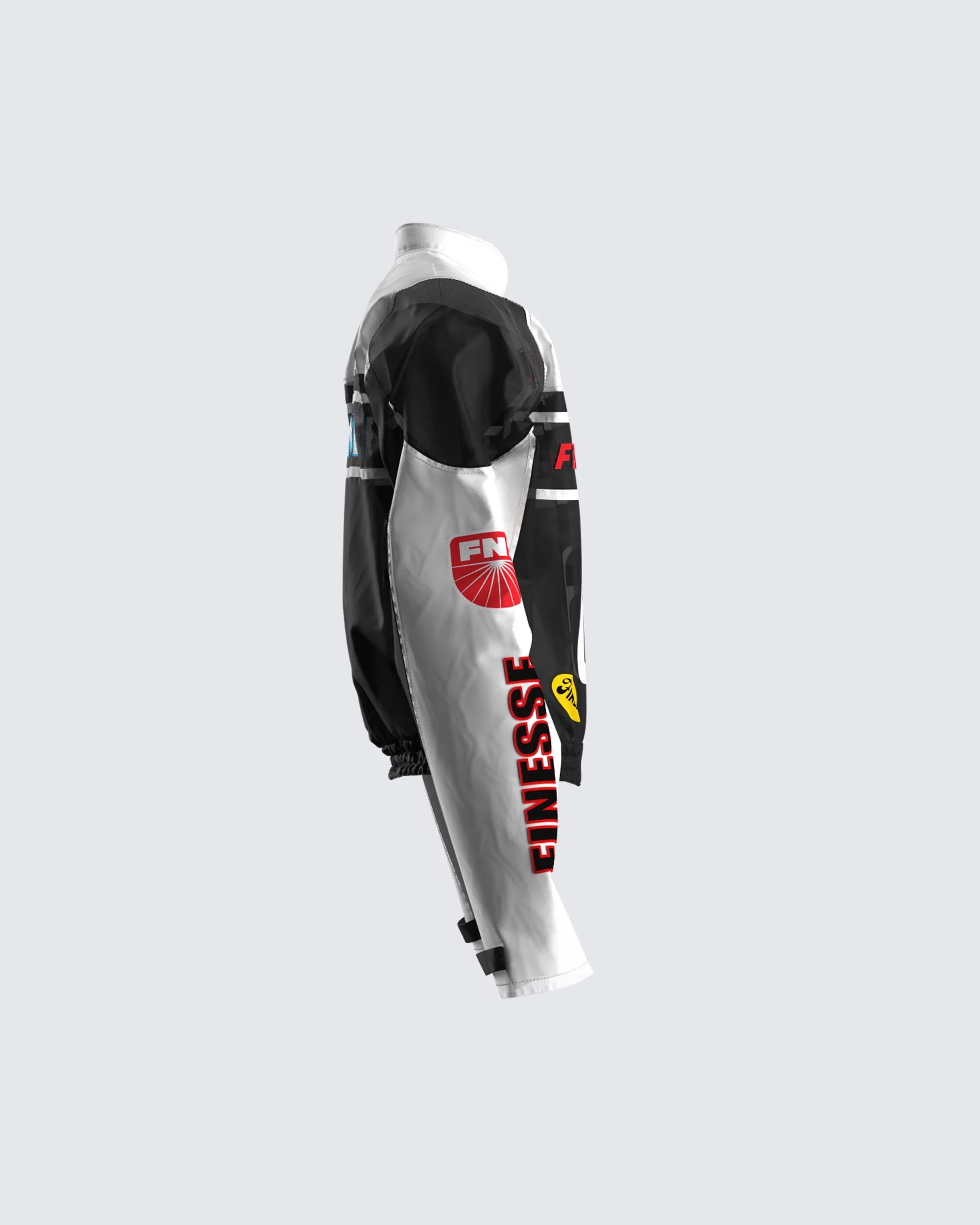 Brent Patchwork Moto Racing Jacket - Image 2
