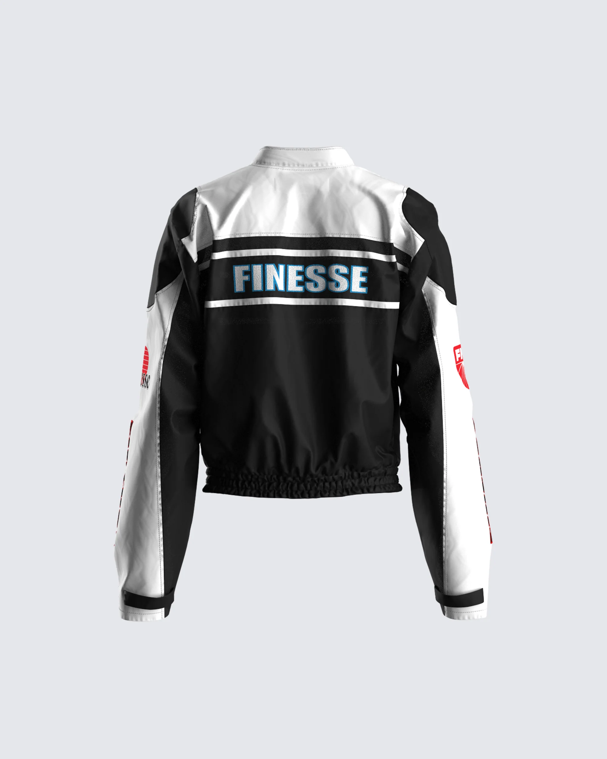 Brent Patchwork Moto Racing Jacket - Image 3