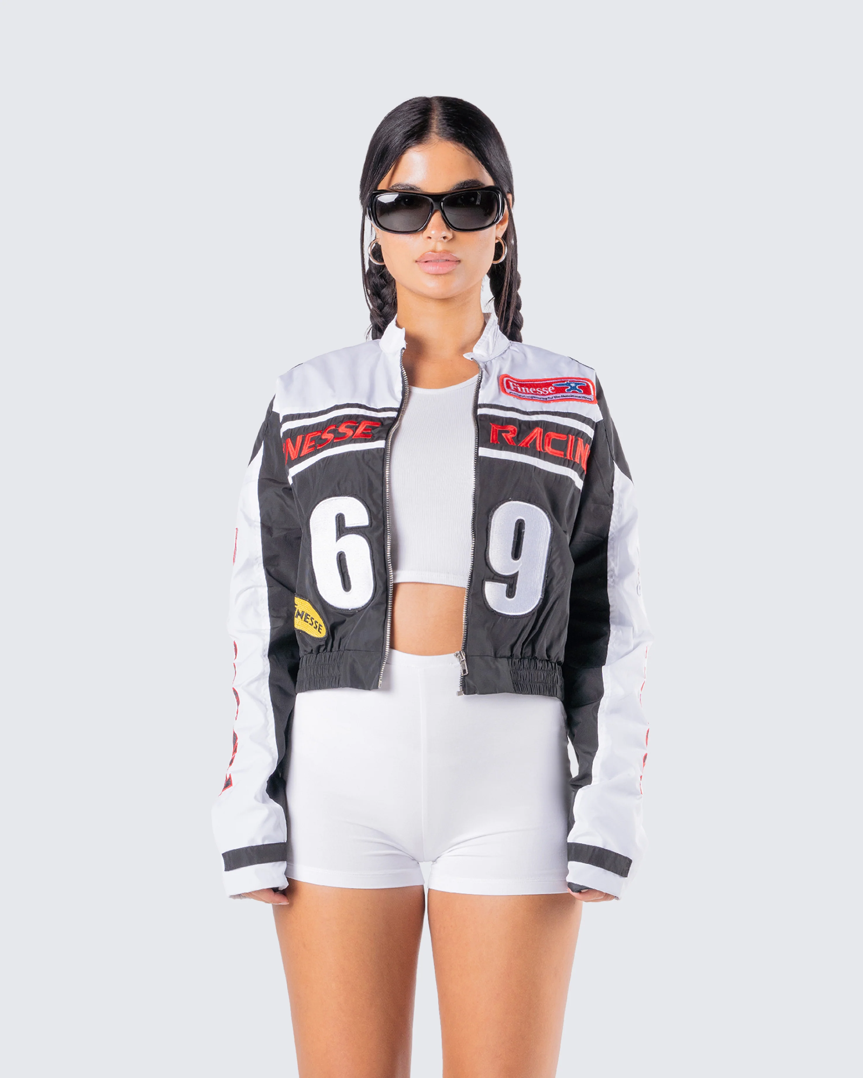 Brent Patchwork Moto Racing Jacket - Image 4