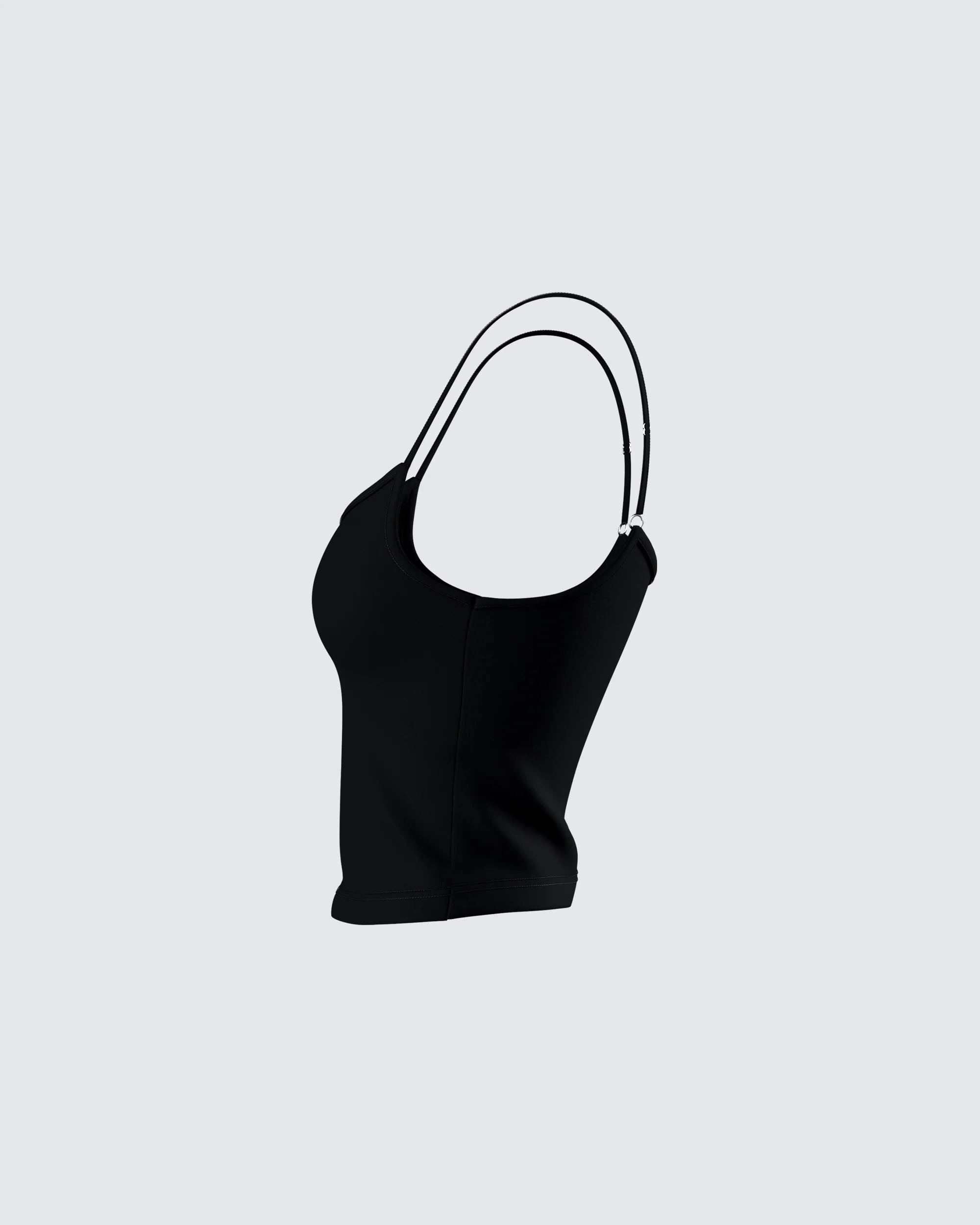 Bri Black Cami Tank Top - Image 2