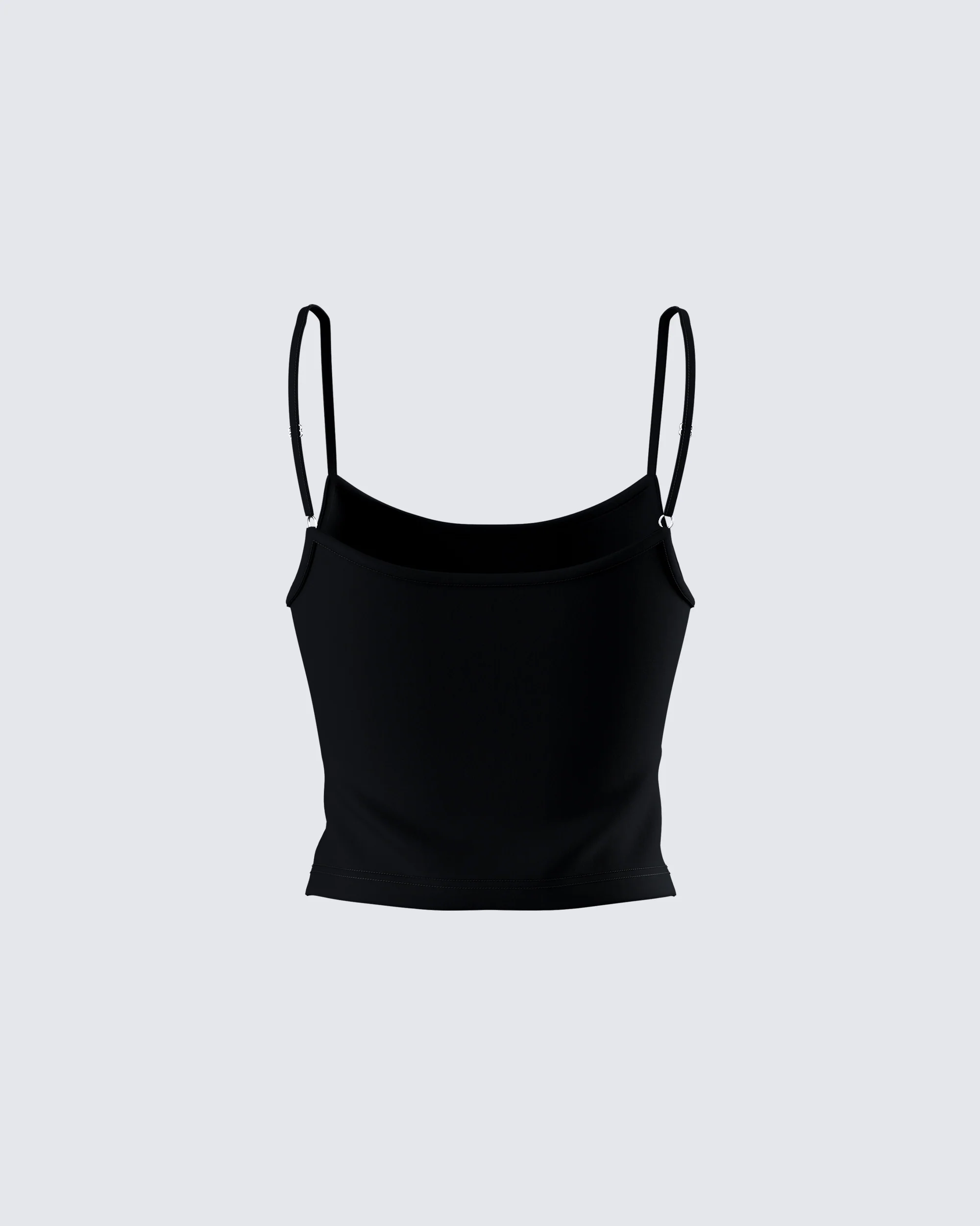 Bri Black Cami Tank Top - Image 3