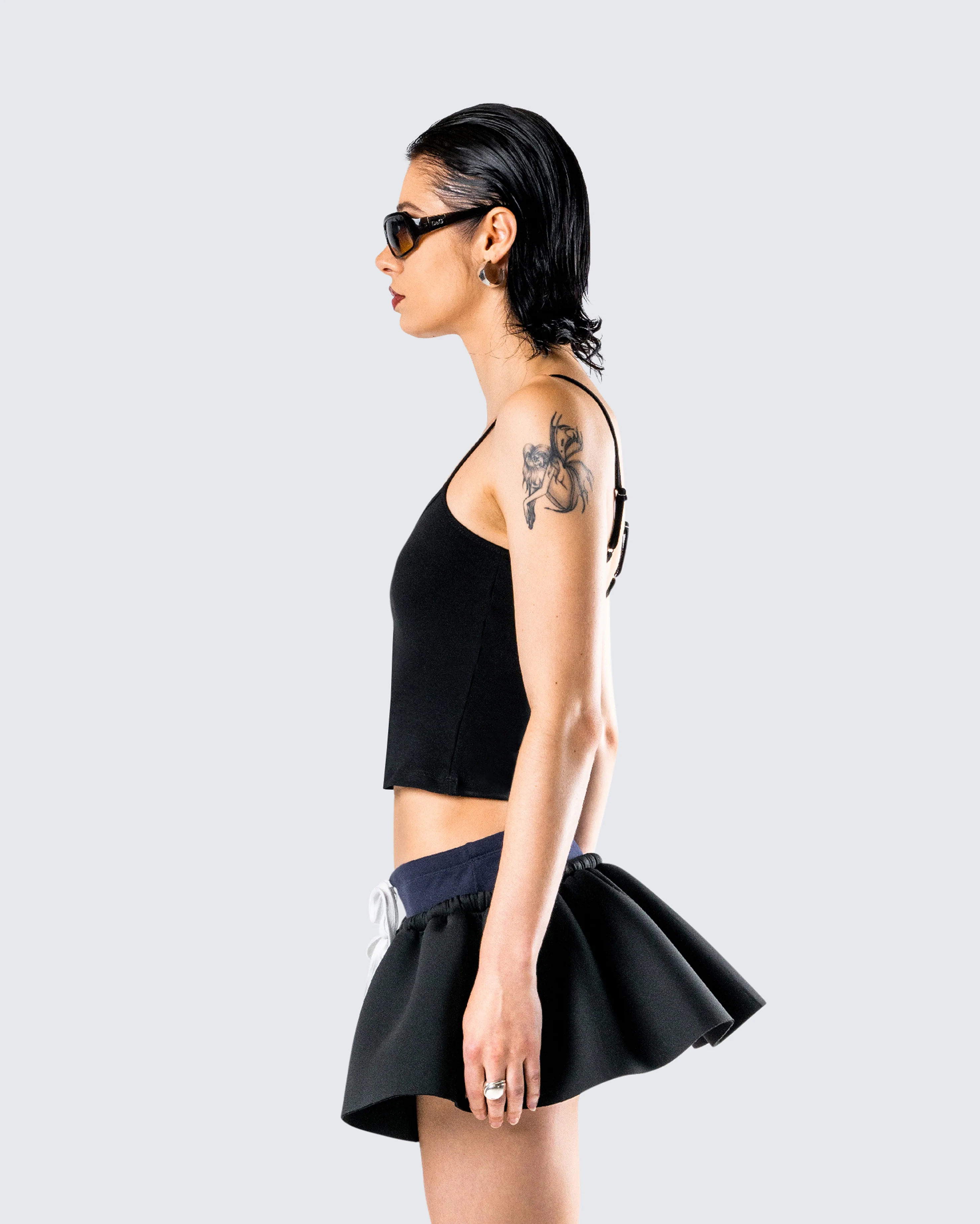 Bri Black Cami Tank Top - Image 6