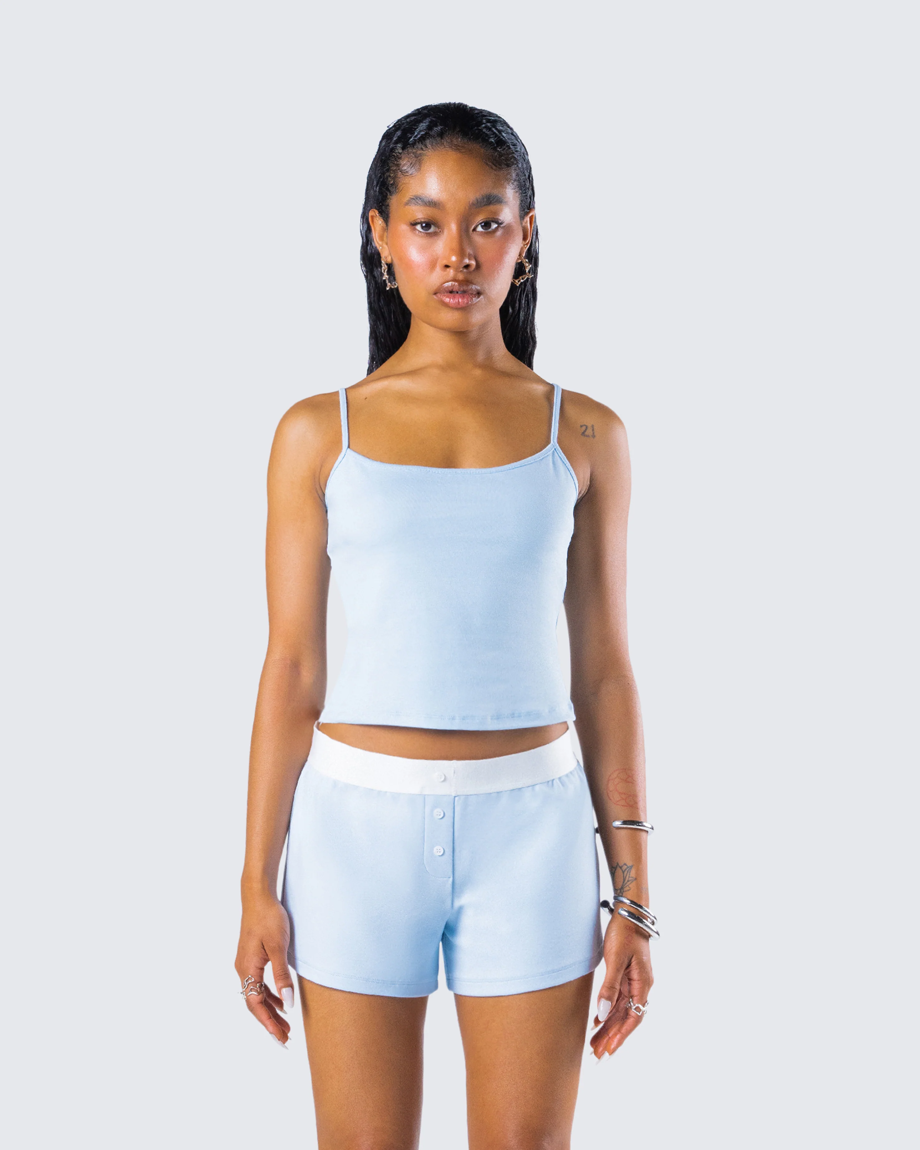 Bri Blue Cami Tank Top - Image 4