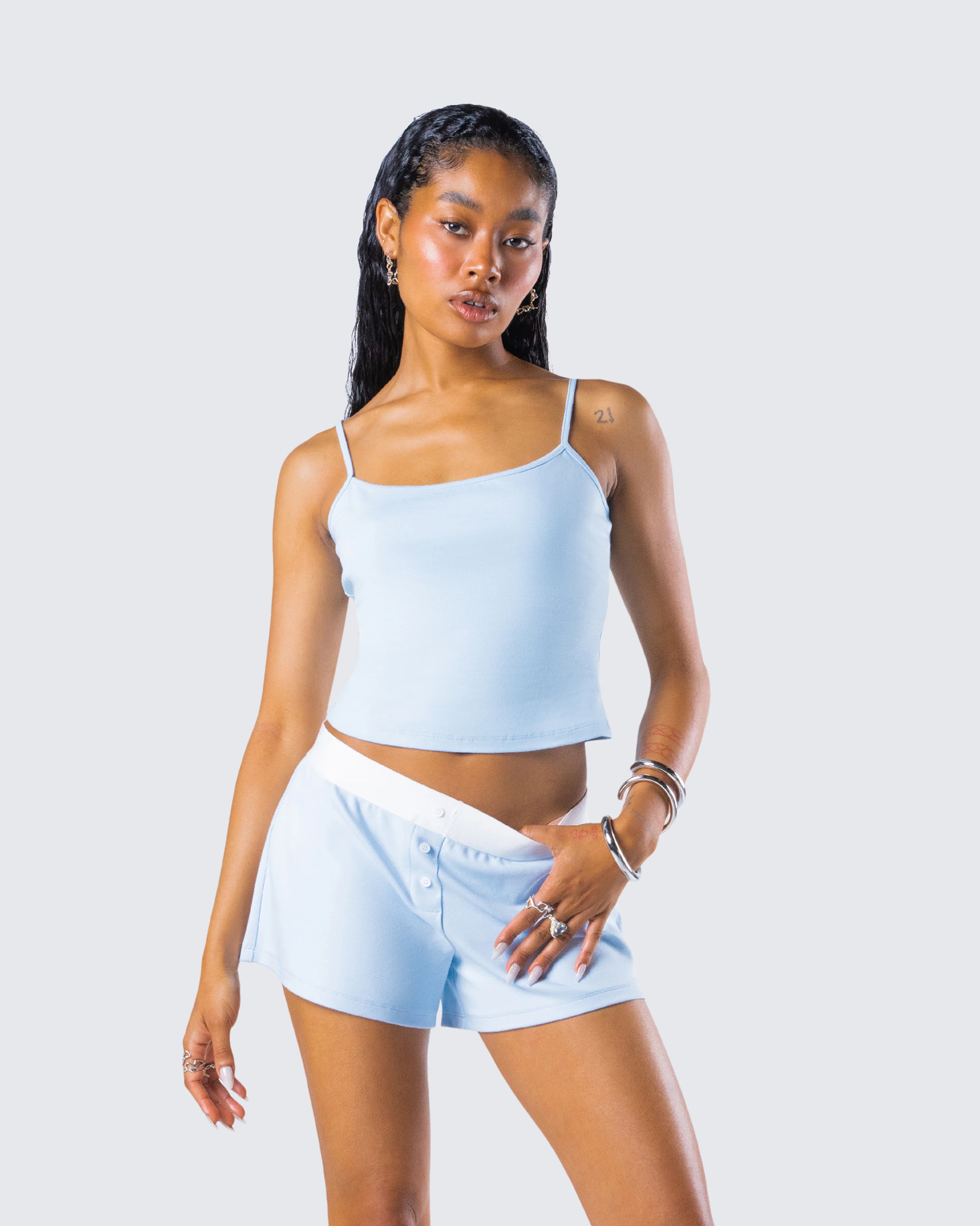 Bri Blue Cami Tank Top - Image 8