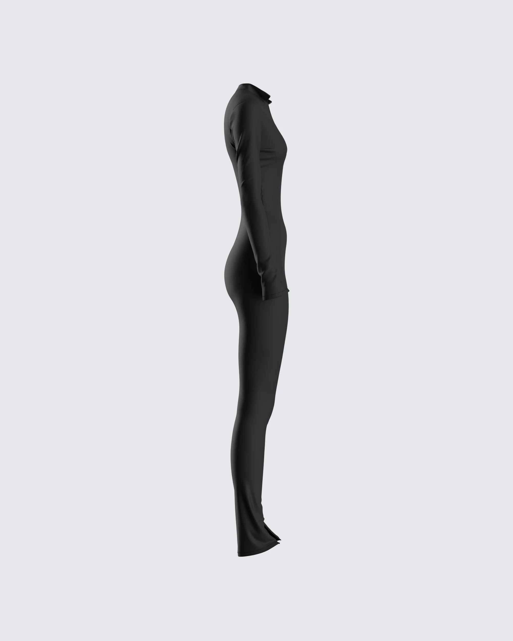 Brianna Black Zip Up Jumpsuit - Image 2