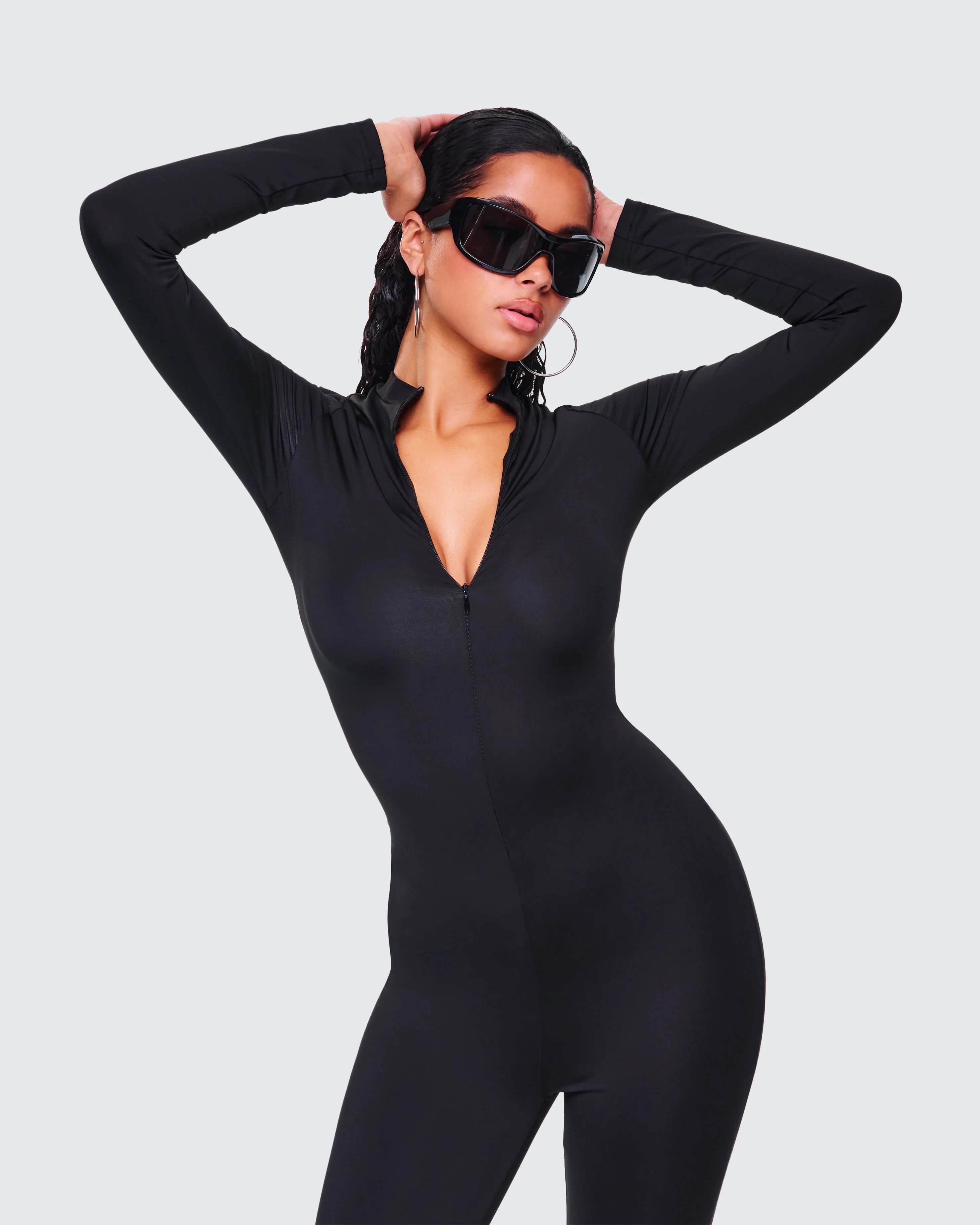 Brianna Black Zip Up Jumpsuit - Image 8