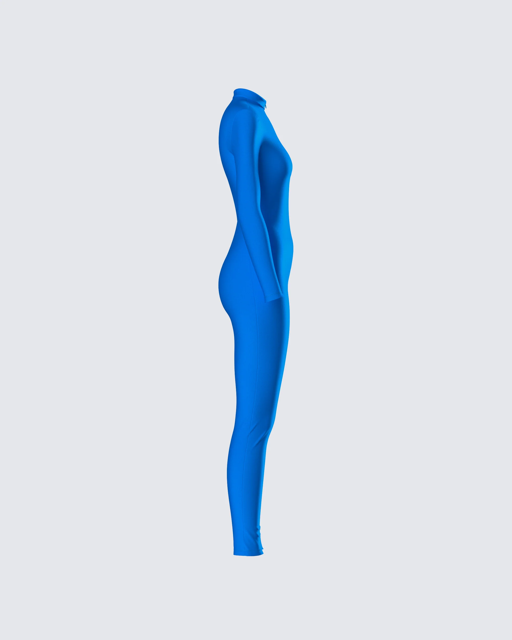 Brianna Blue Zip Up Jumpsuit - Image 2