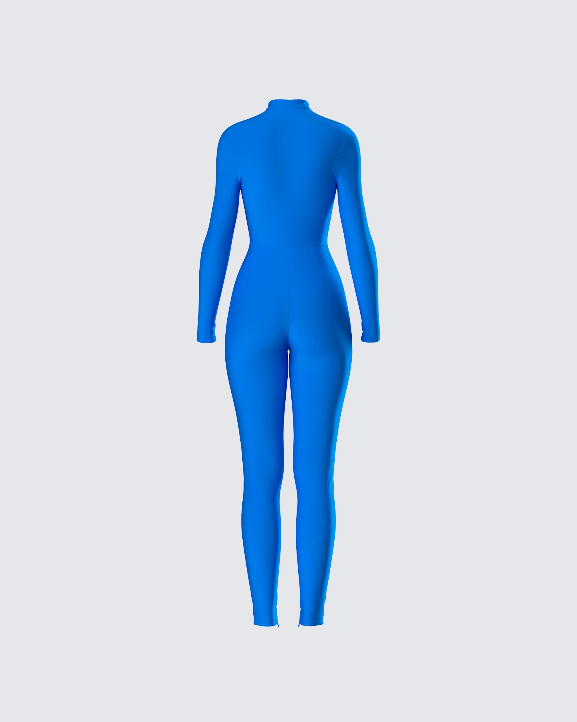 Brianna Blue Zip Up Jumpsuit - Image 3