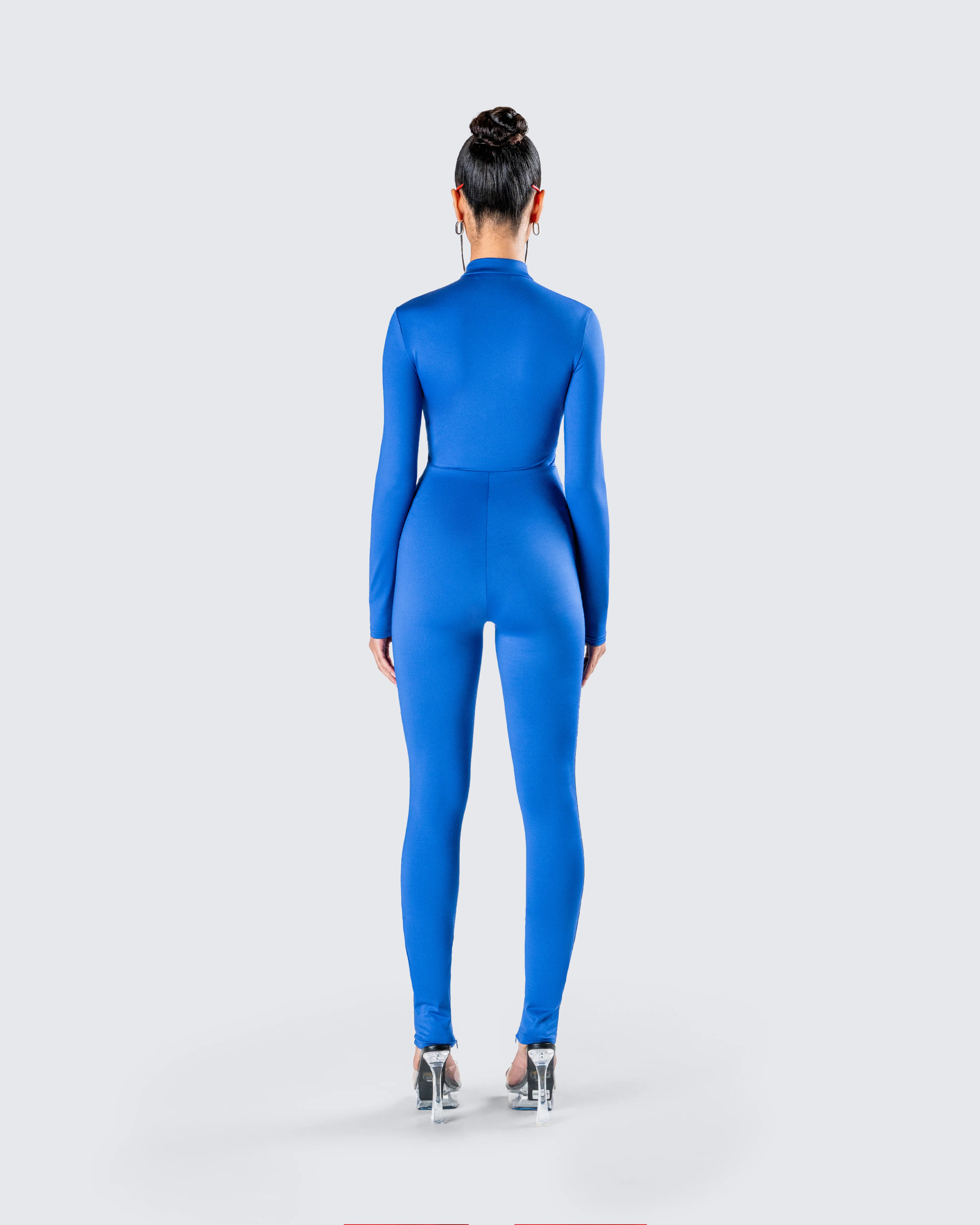 Brianna Blue Zip Up Jumpsuit - Image 7