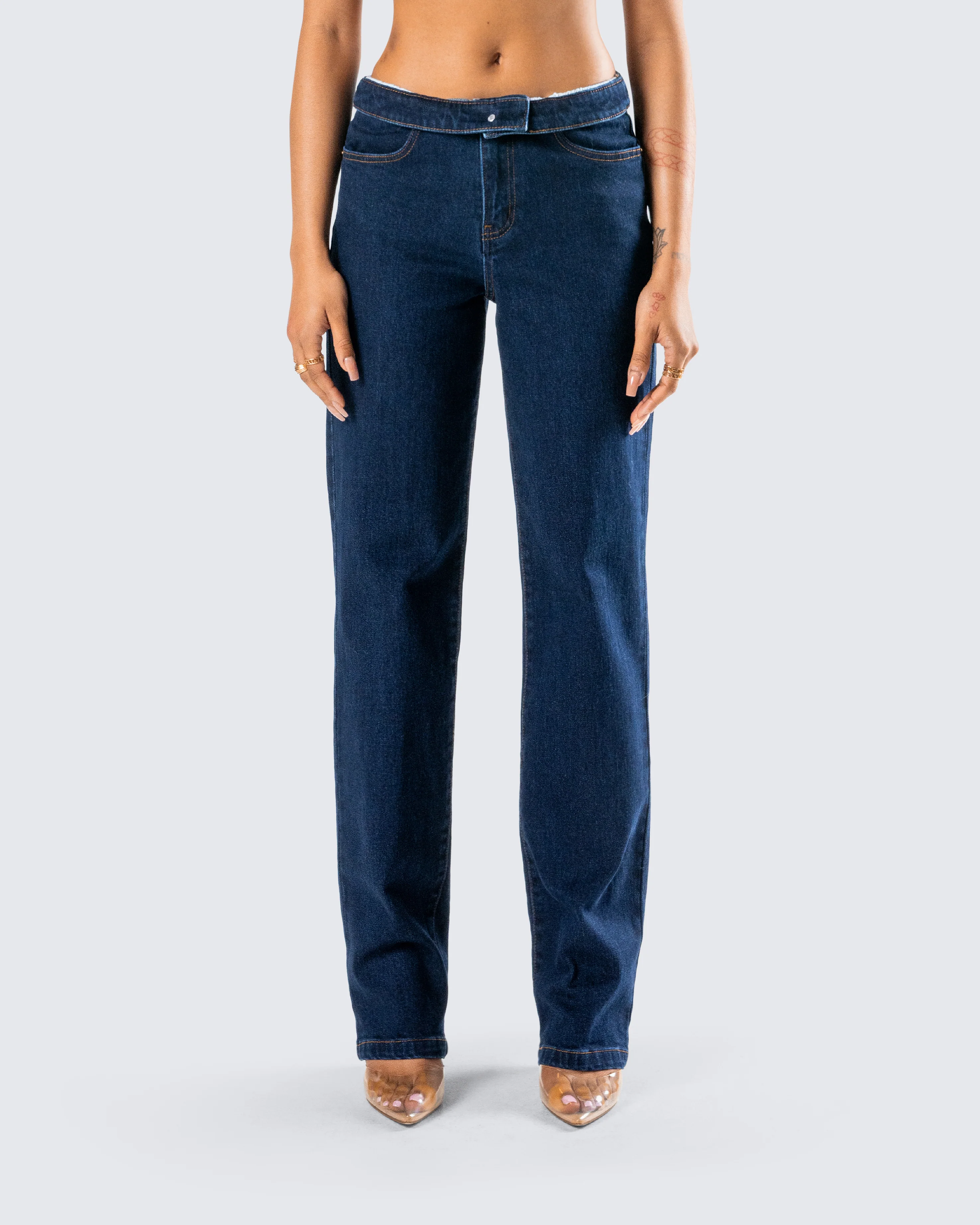 Briar Blue Low Waist Denim Pant - Image 4
