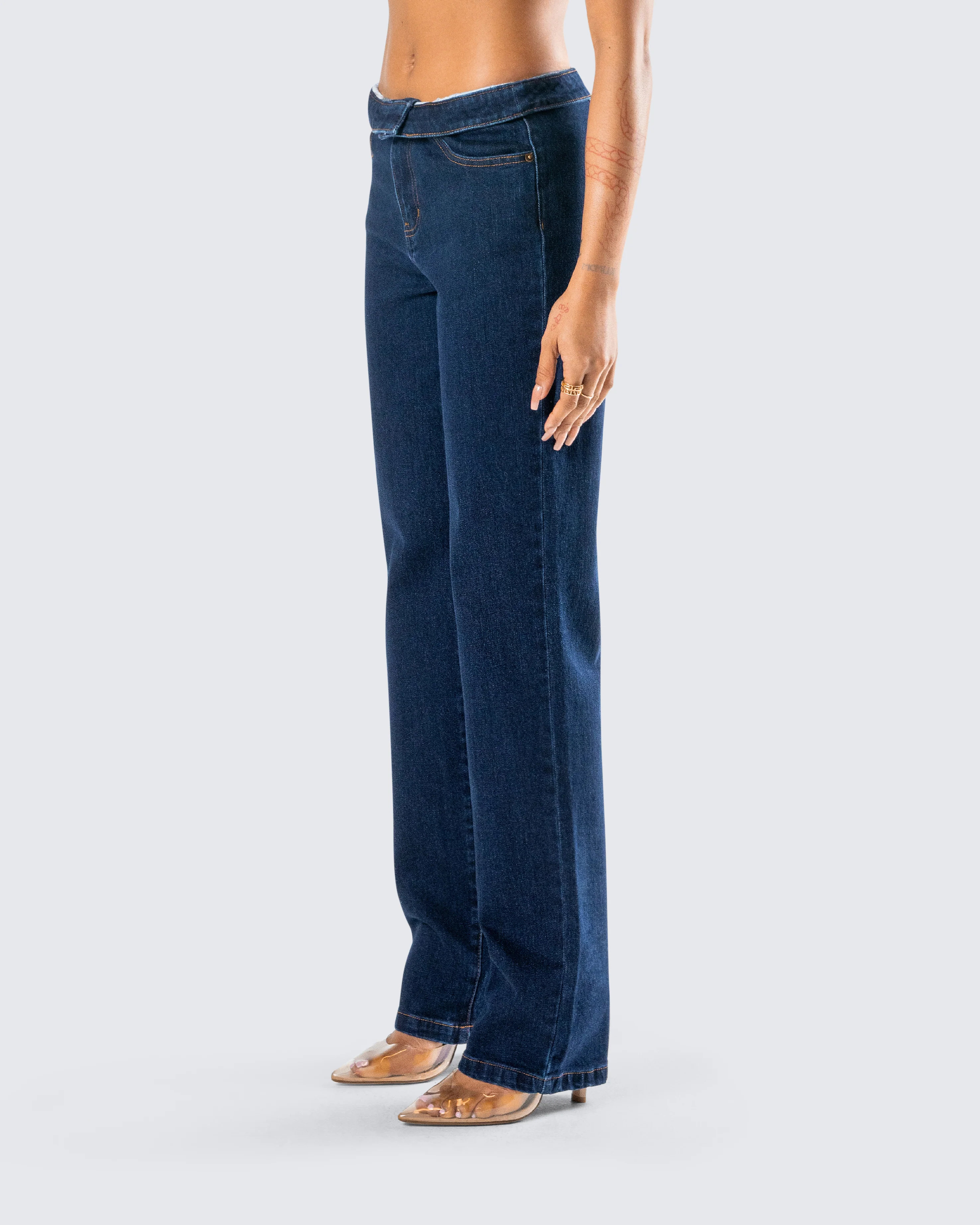 Briar Blue Low Waist Denim Pant - Image 5