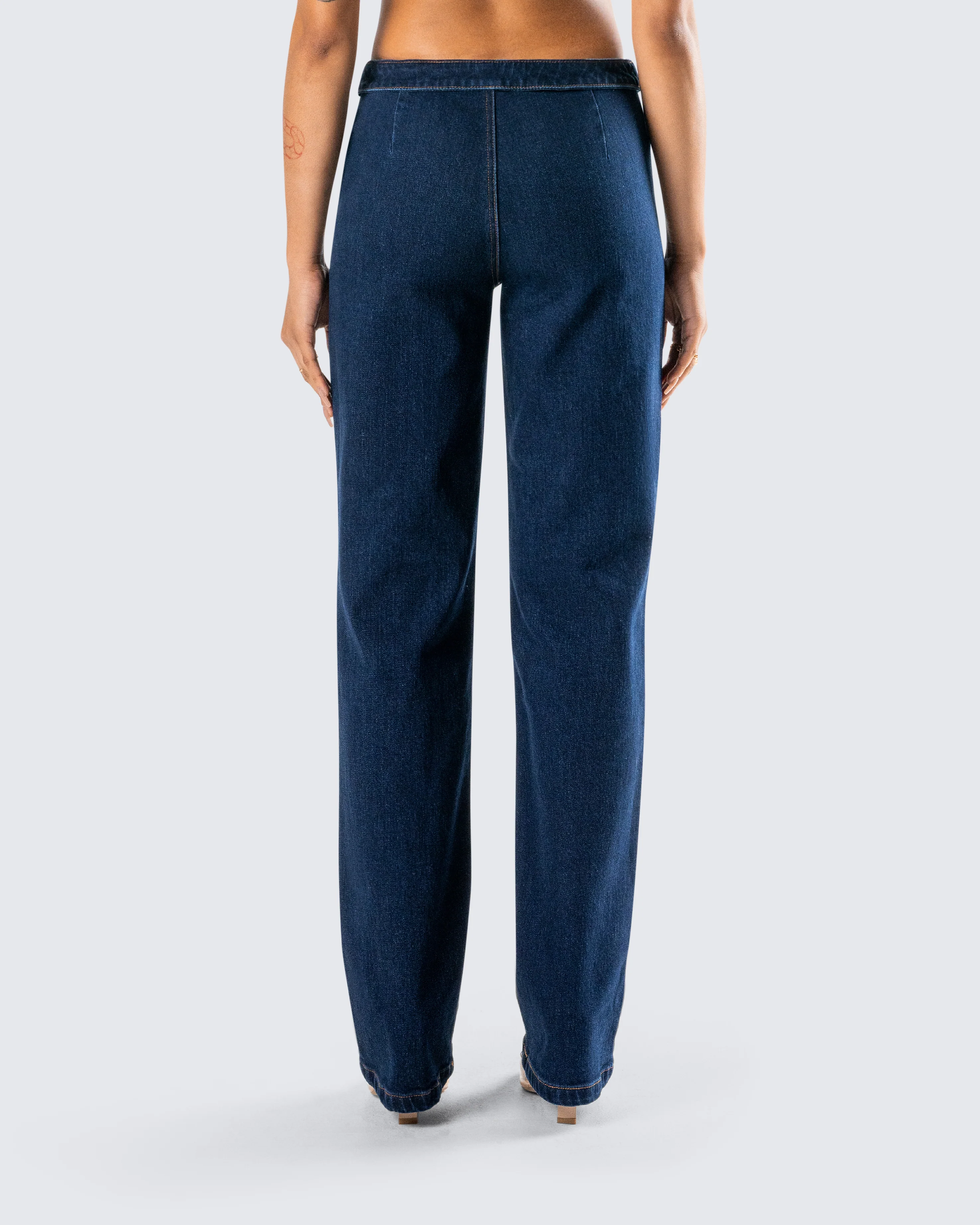 Briar Blue Low Waist Denim Pant - Image 7