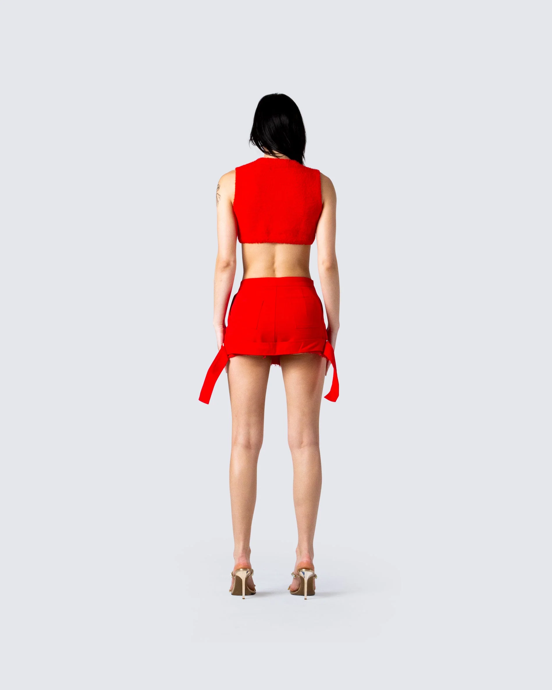 Brielle Red Cropped Top - Image 5