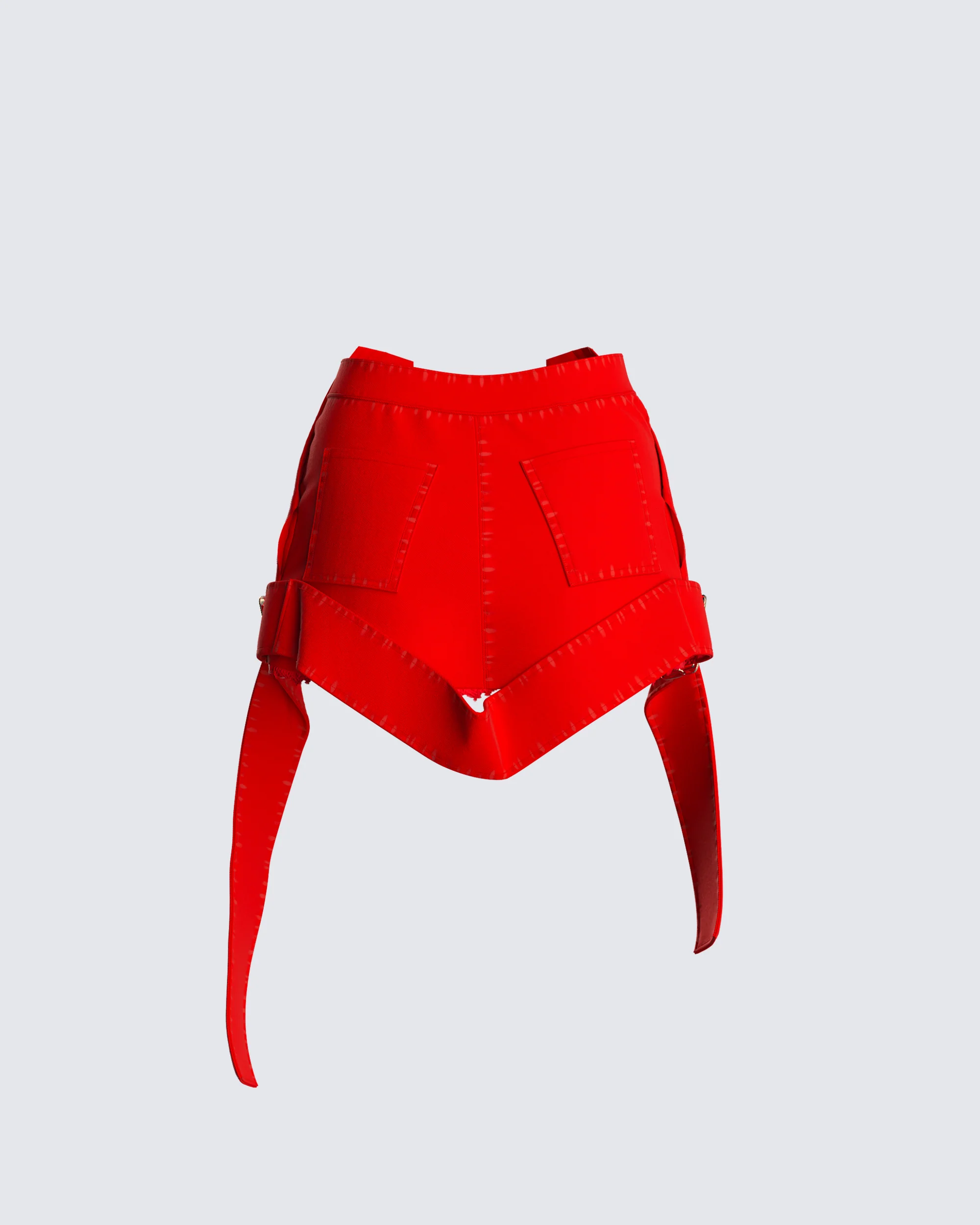 Brielle Red Mini Skirt - Image 3