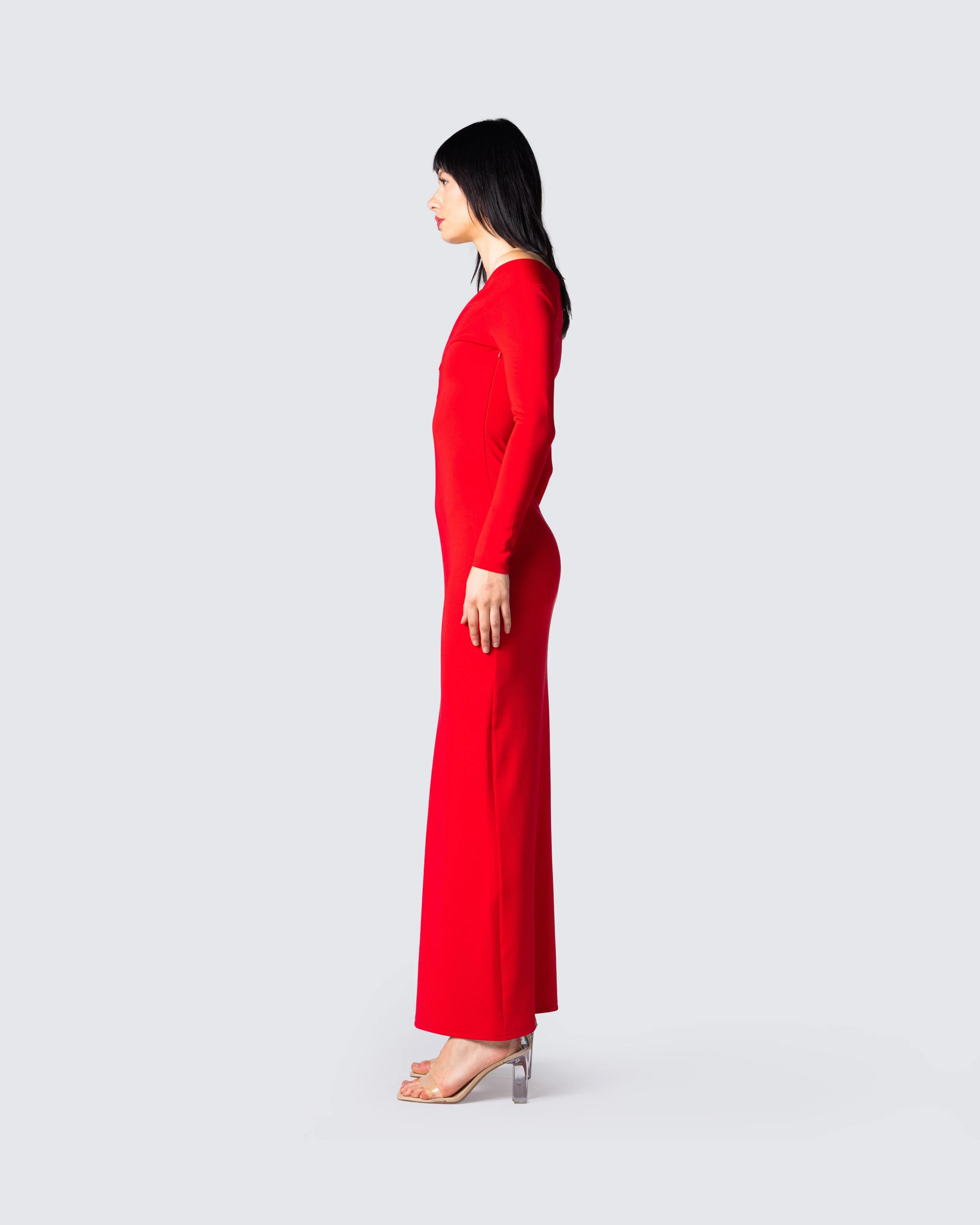 Brooke Red Maxi Dress - Image 5